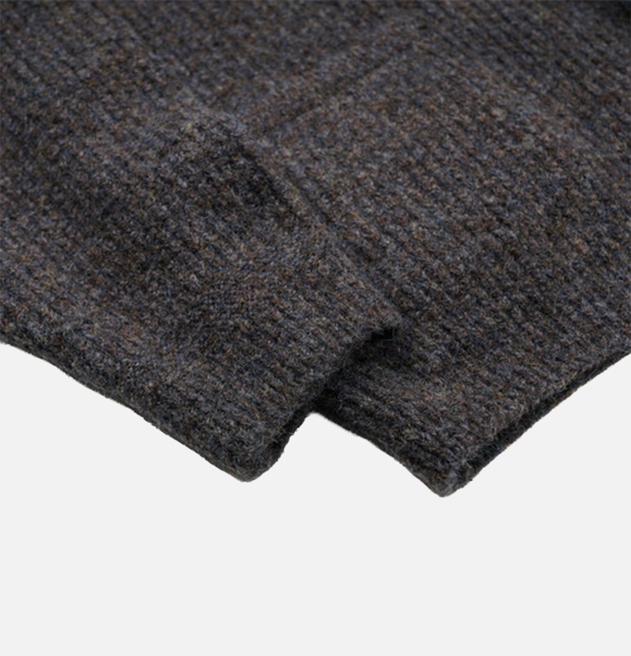 Frizmworks Cardigan Col Rond Maille Brossée Marron