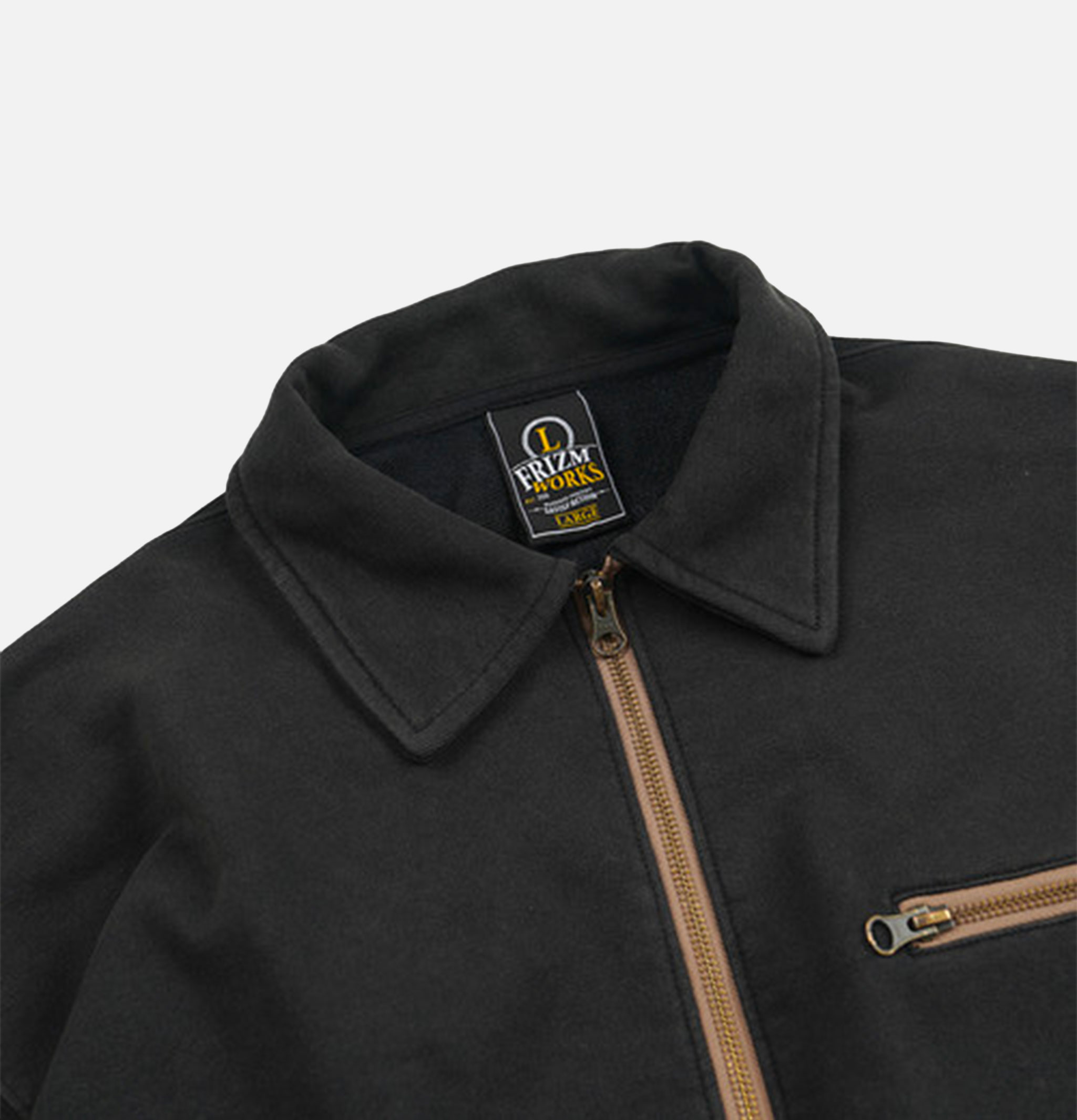 Frizmworks Vintage Dyeing Half Zip Sweat Vintage Black