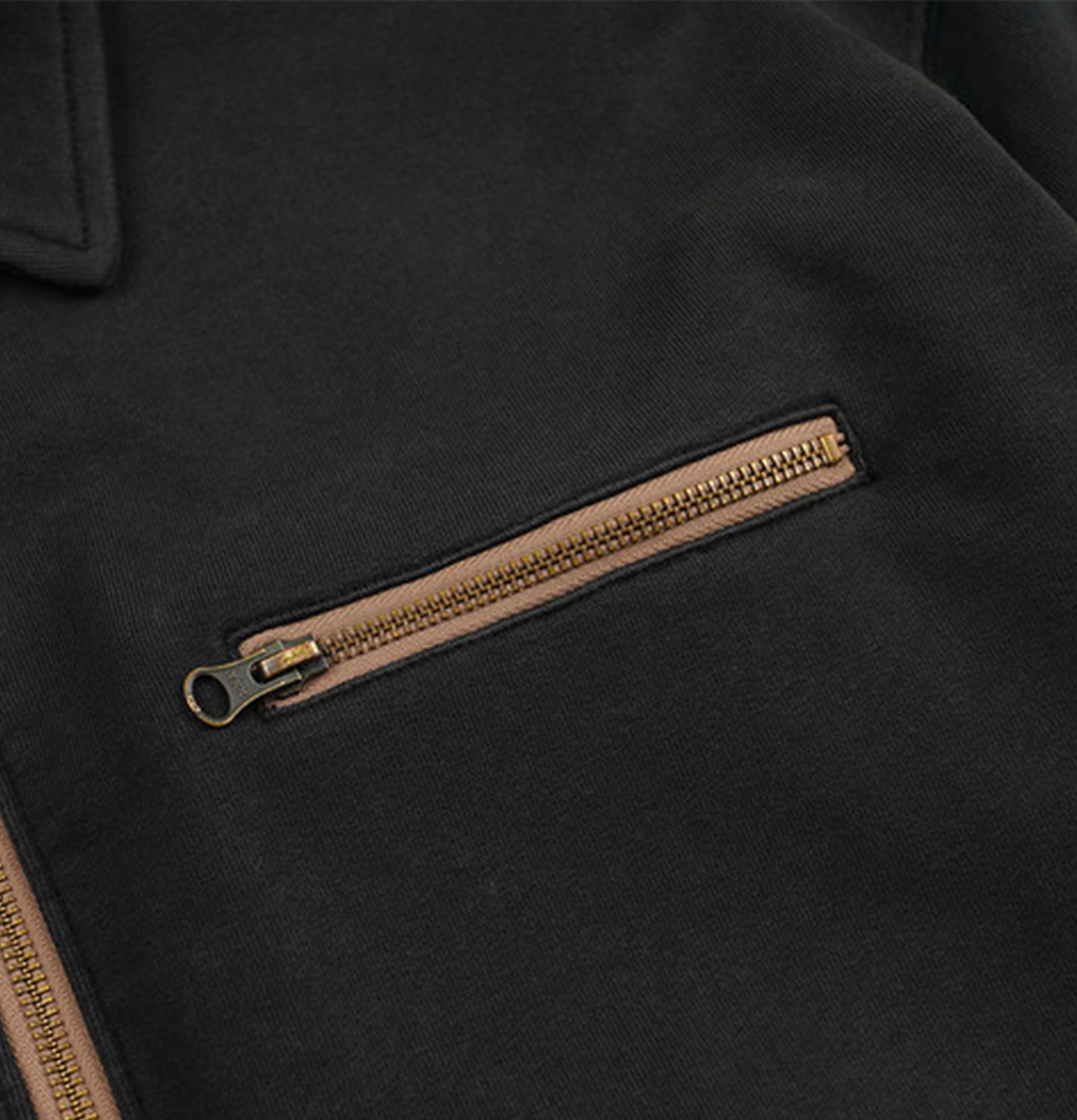 Frizmworks Vintage Dyeing Half Zip Sweat Vintage Black