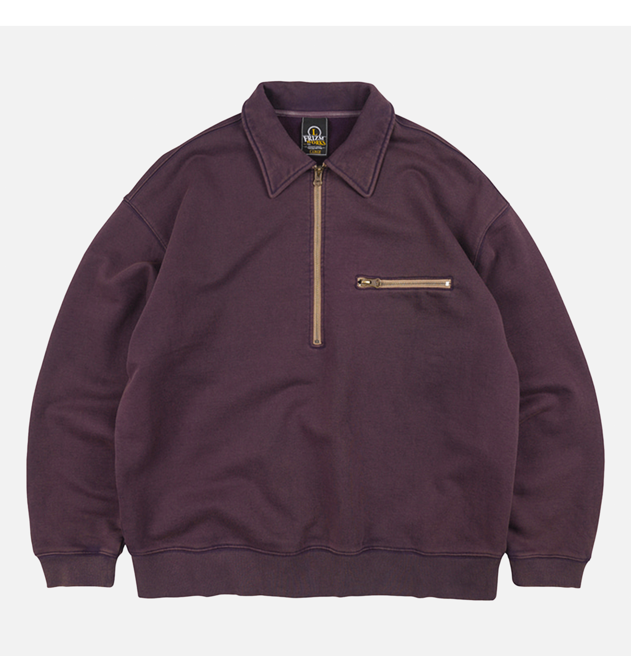 Frizmworks Vintage Dyeing Half Zip Sweat Vintage Violet
