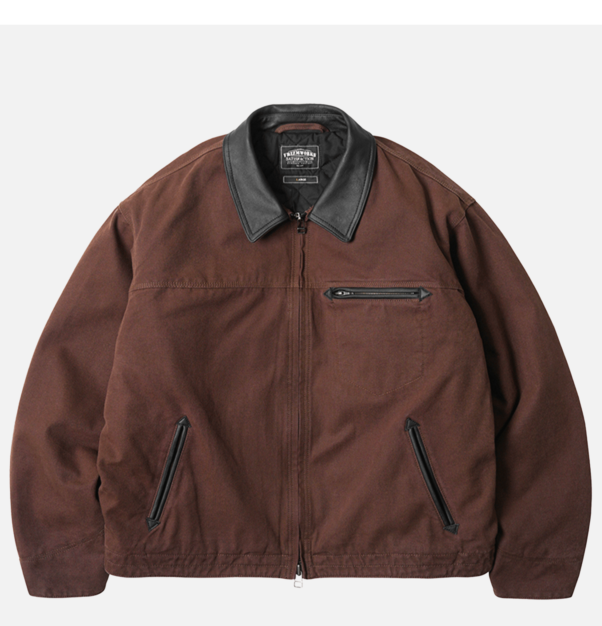 Frizmworks Veste Heavy Canvas Destroyed Work Marron