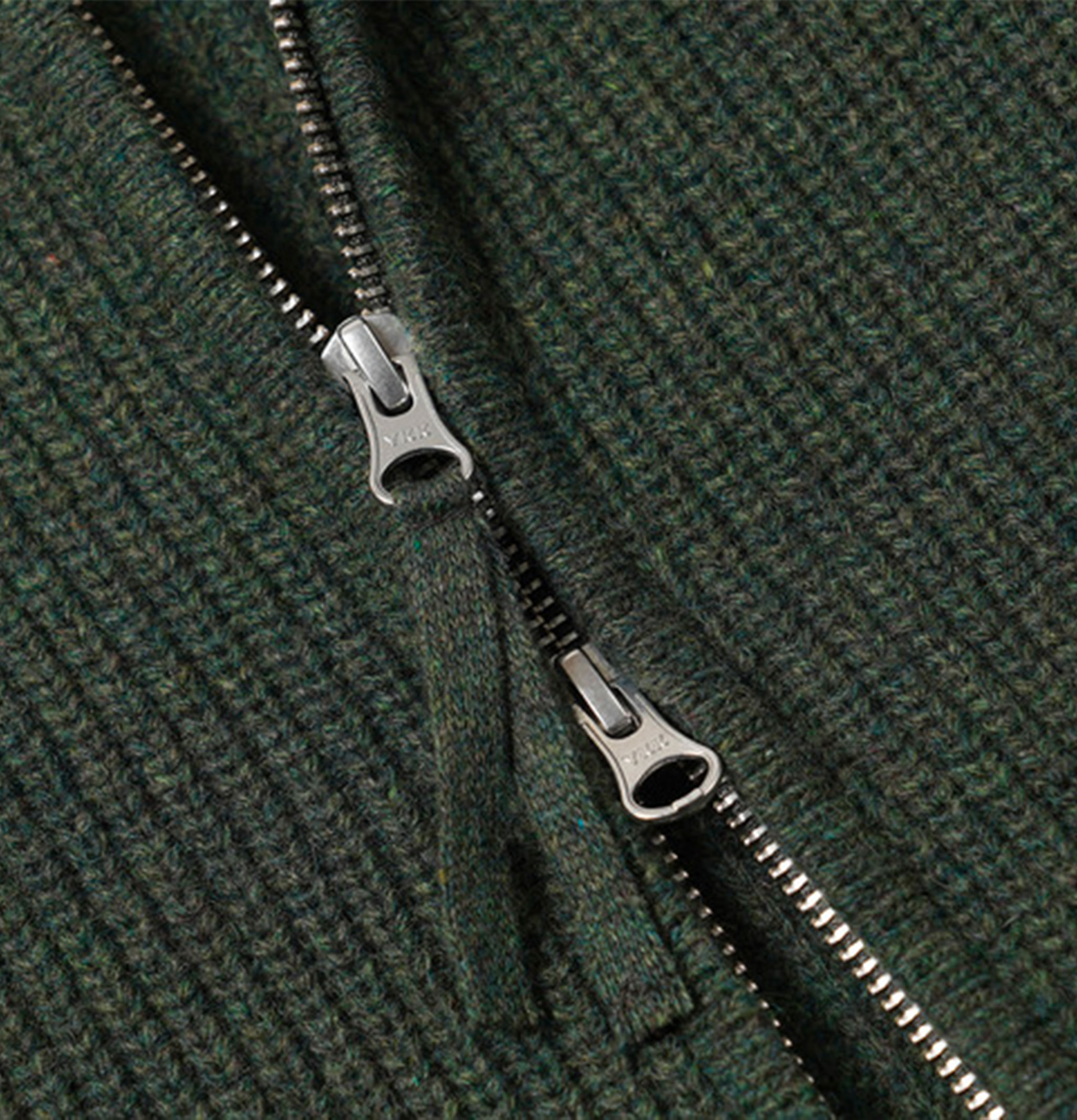 Frizmworks – Wool Deck Zip Cardigan Forest Green
