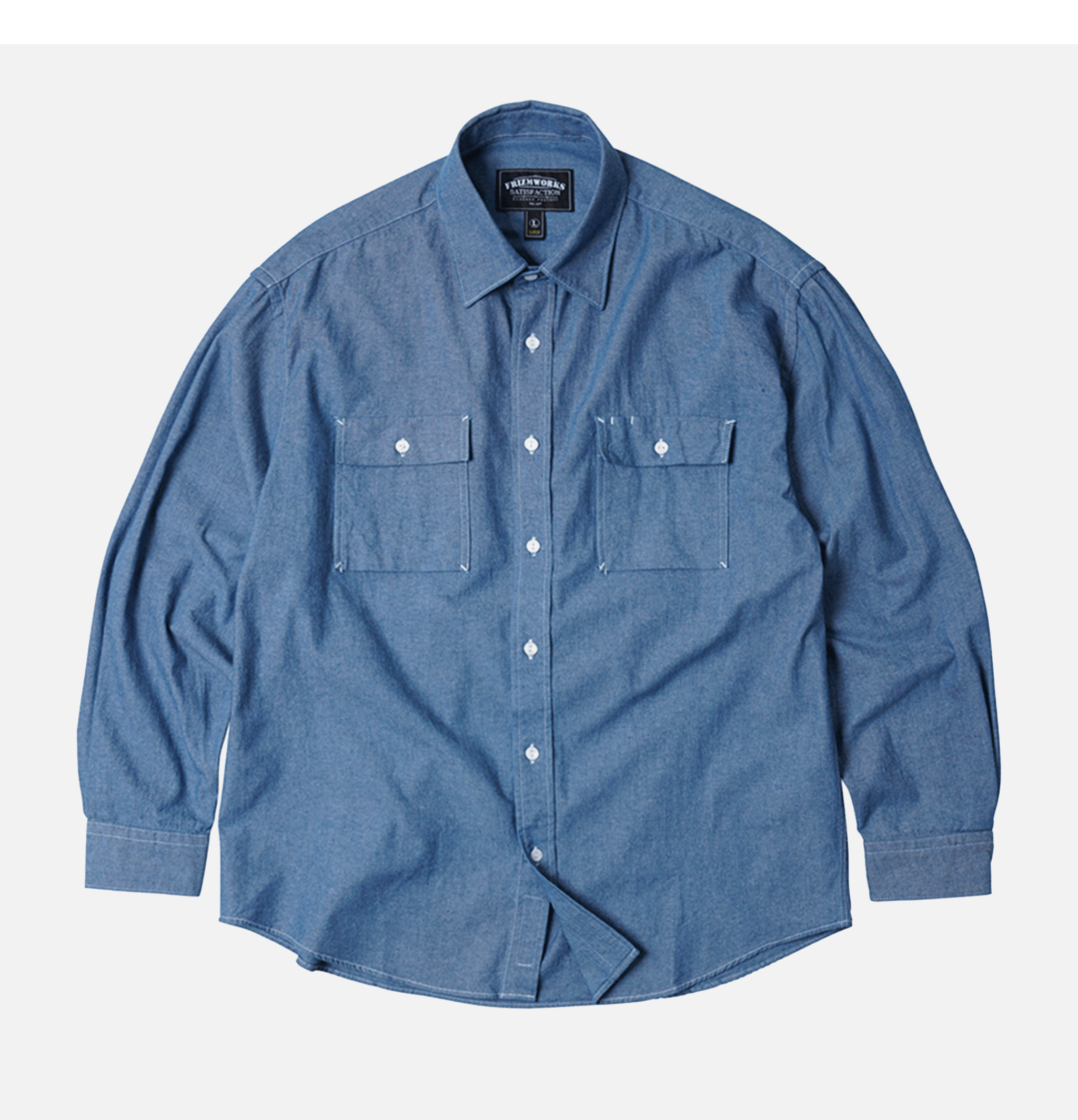 Frizmworks Chemise Cigarette Chambray Bleu