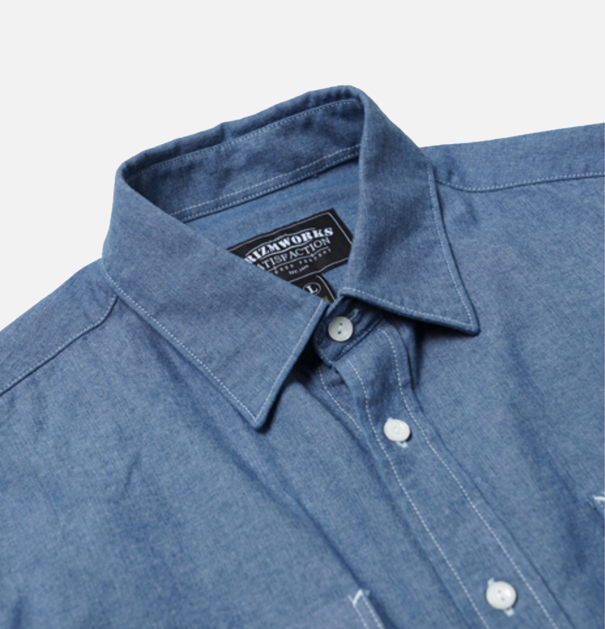 Frizmworks Cigarette Chambray Blue Shirt