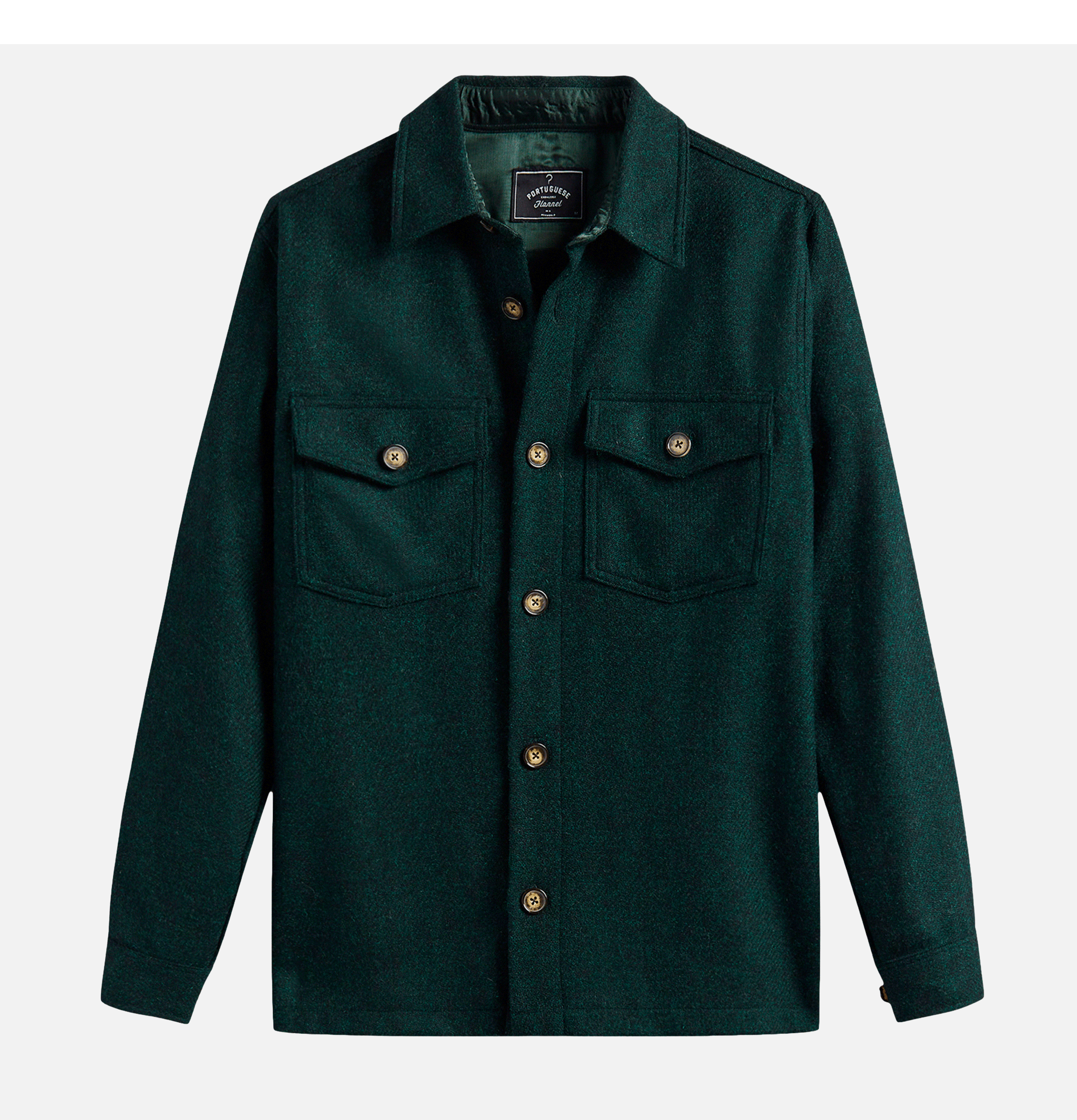 Surchemise Portuguese Flannel Wool Field Verte