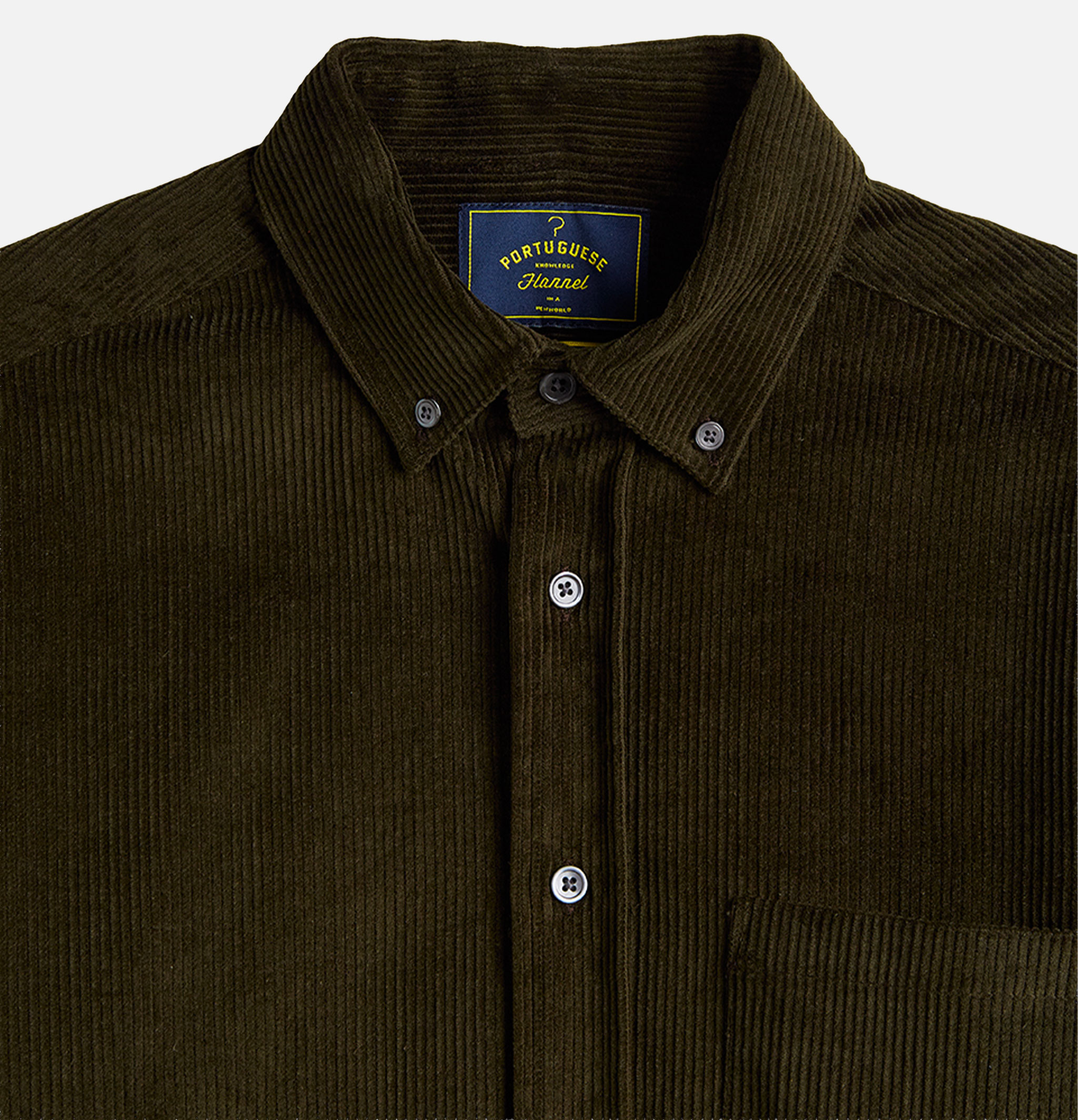 Portuguese Flannel Chemise Lobo Olive