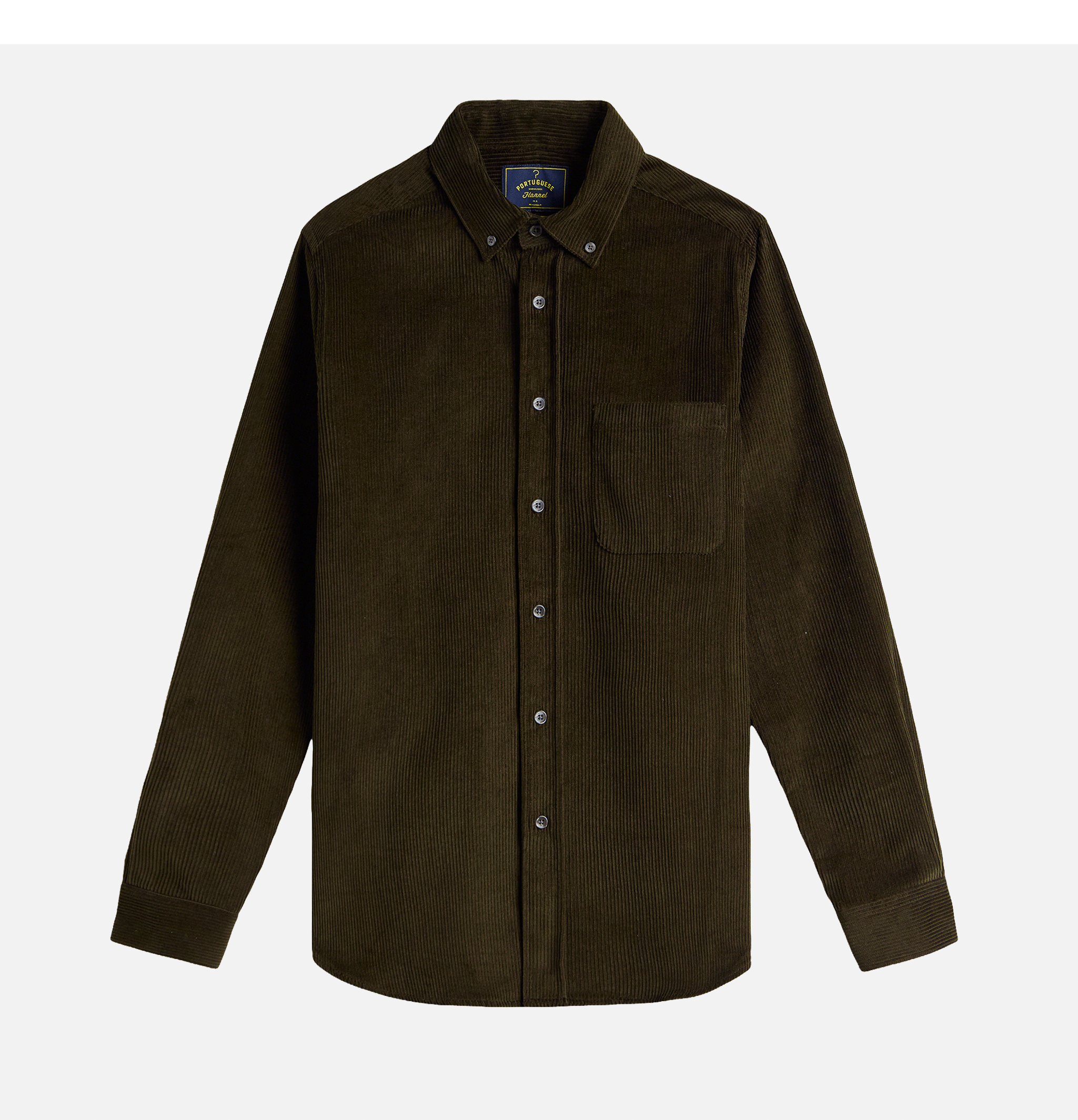 Portuguese Flannel Chemise Lobo Olive