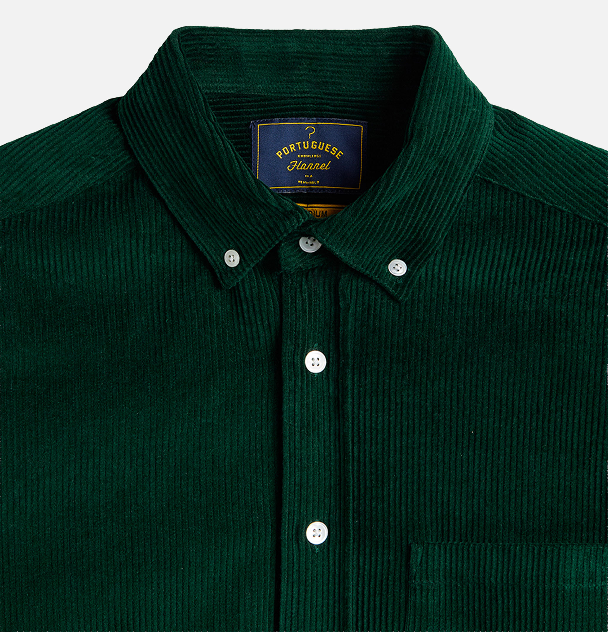 Portuguese Flannel Chemise Lobo Vert