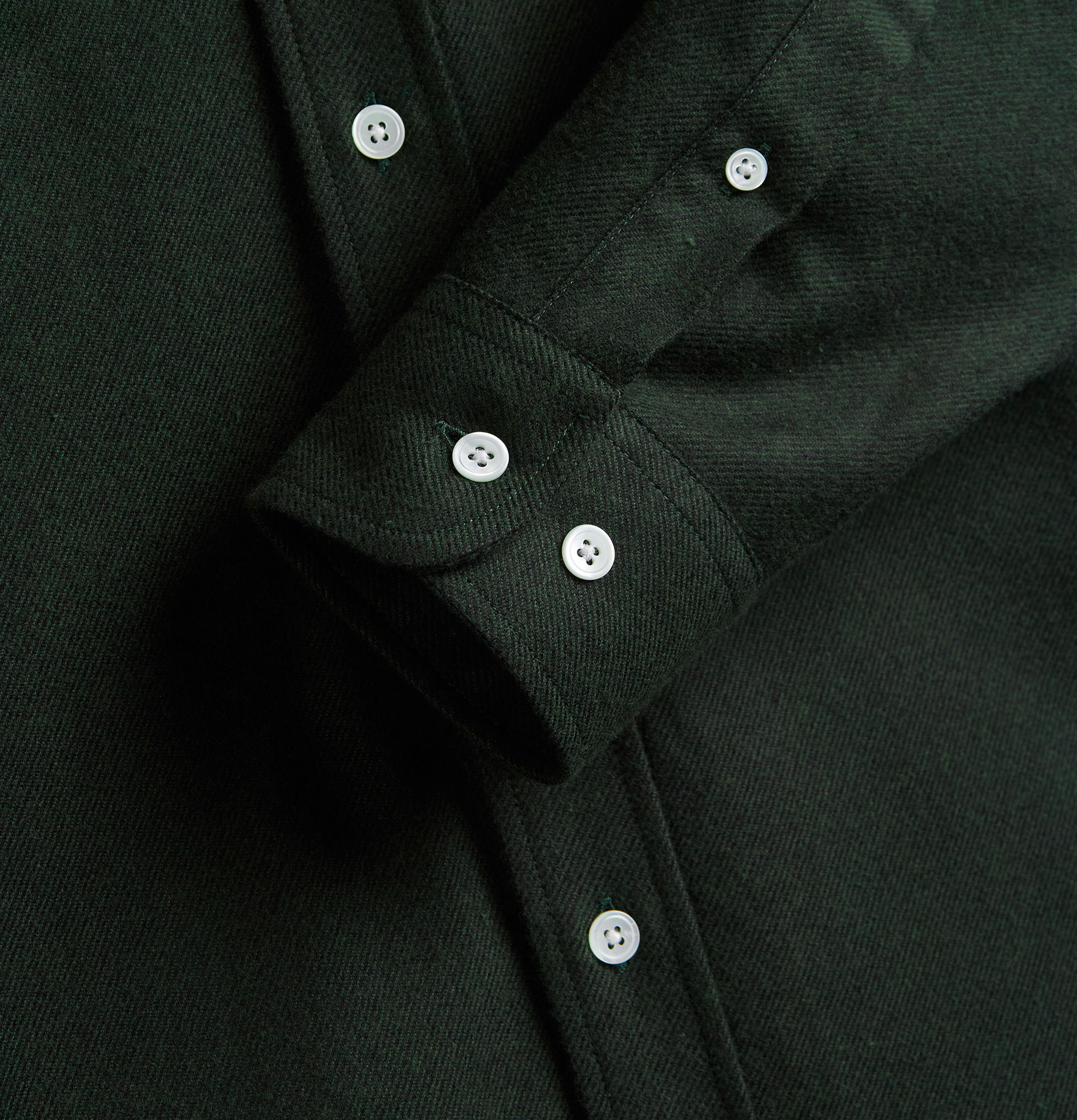Portuguese Flannel Teca Forest Green Shirt