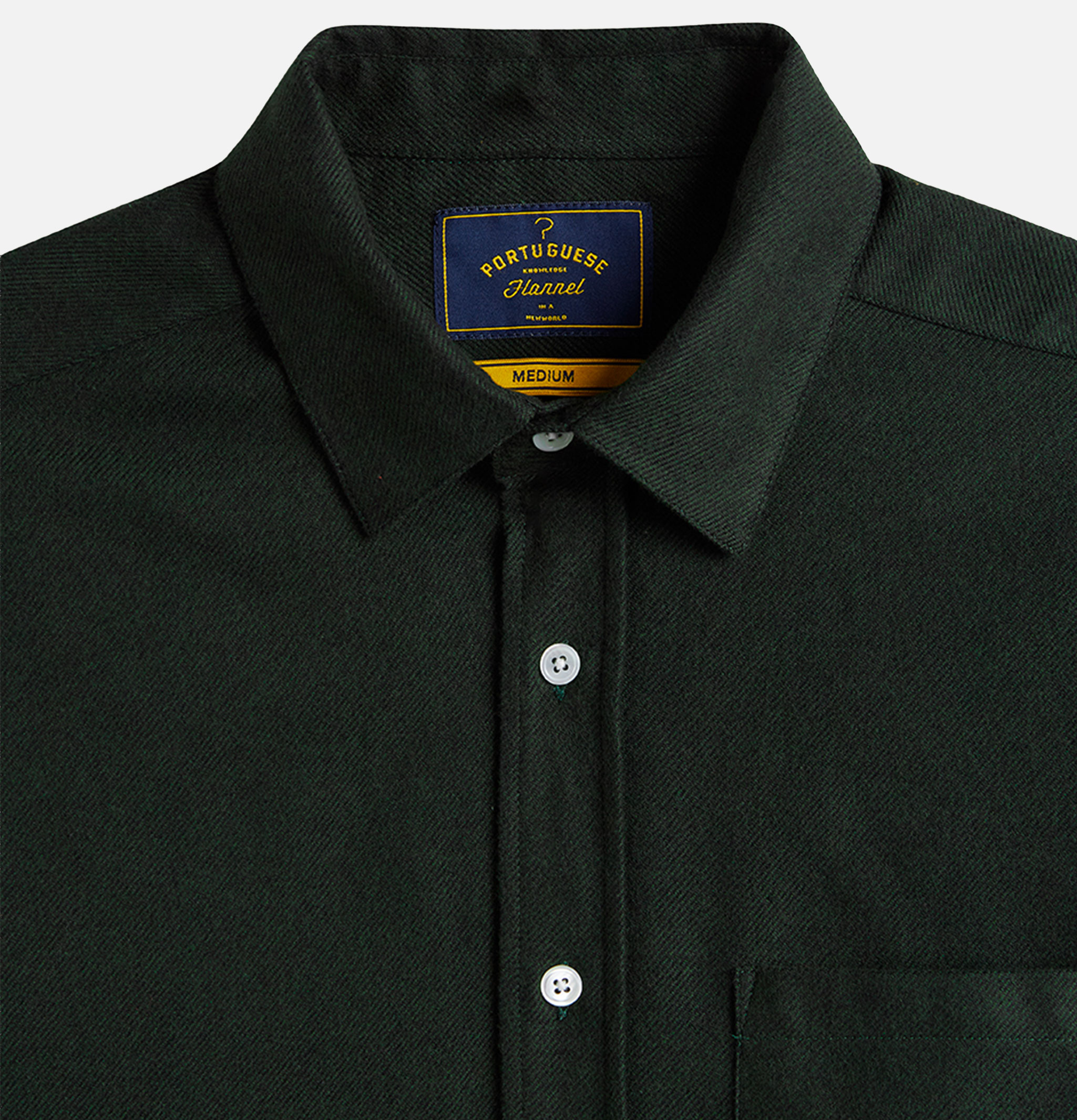 Chemise Portuguese Flannel Teca Forest Green