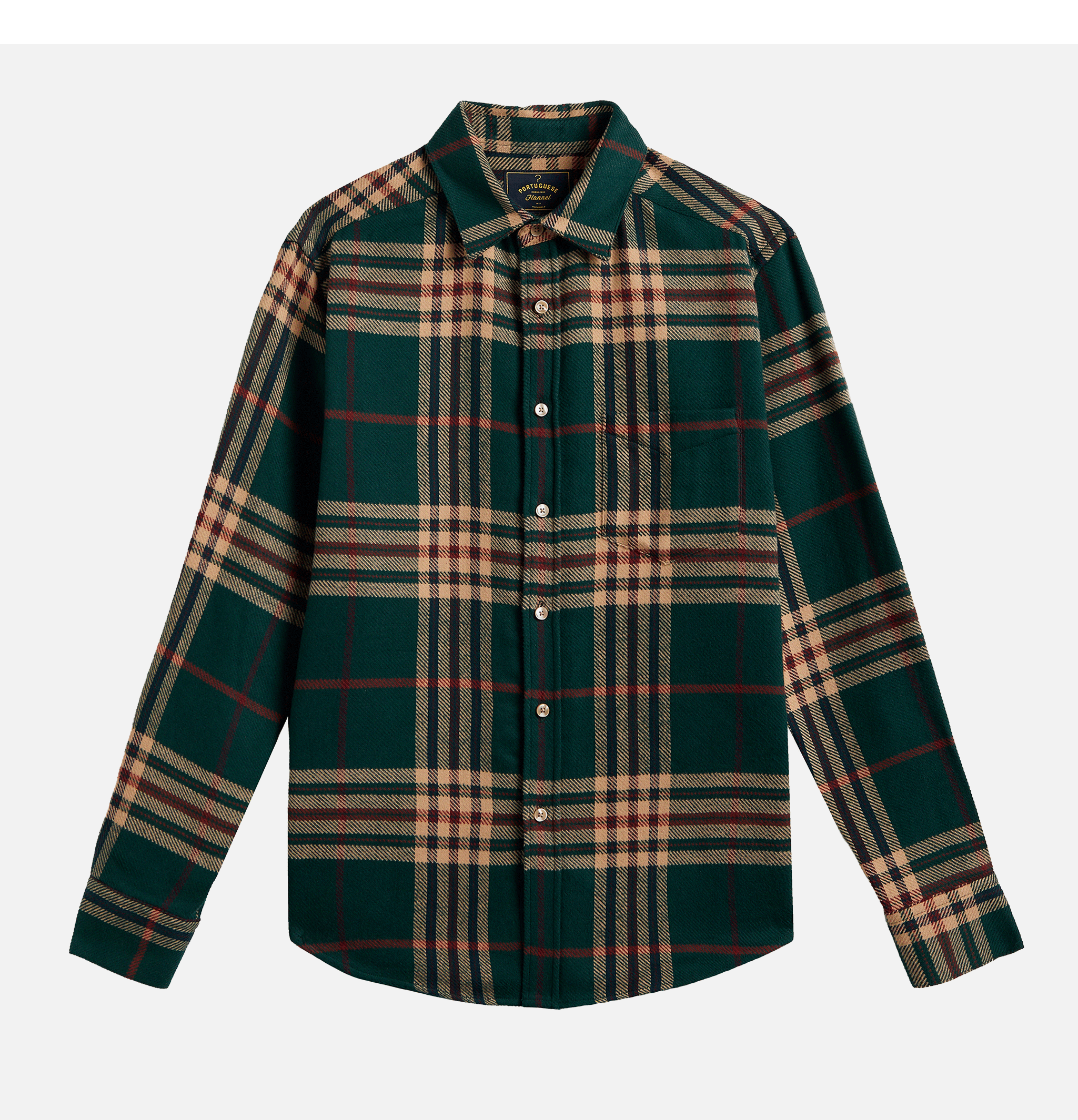 Portuguese Flannel Chemise Cervo Vert