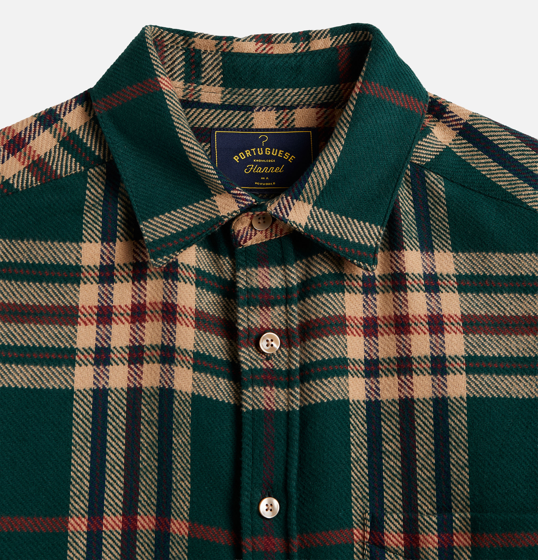 Portuguese Flannel Chemise Cervo Vert