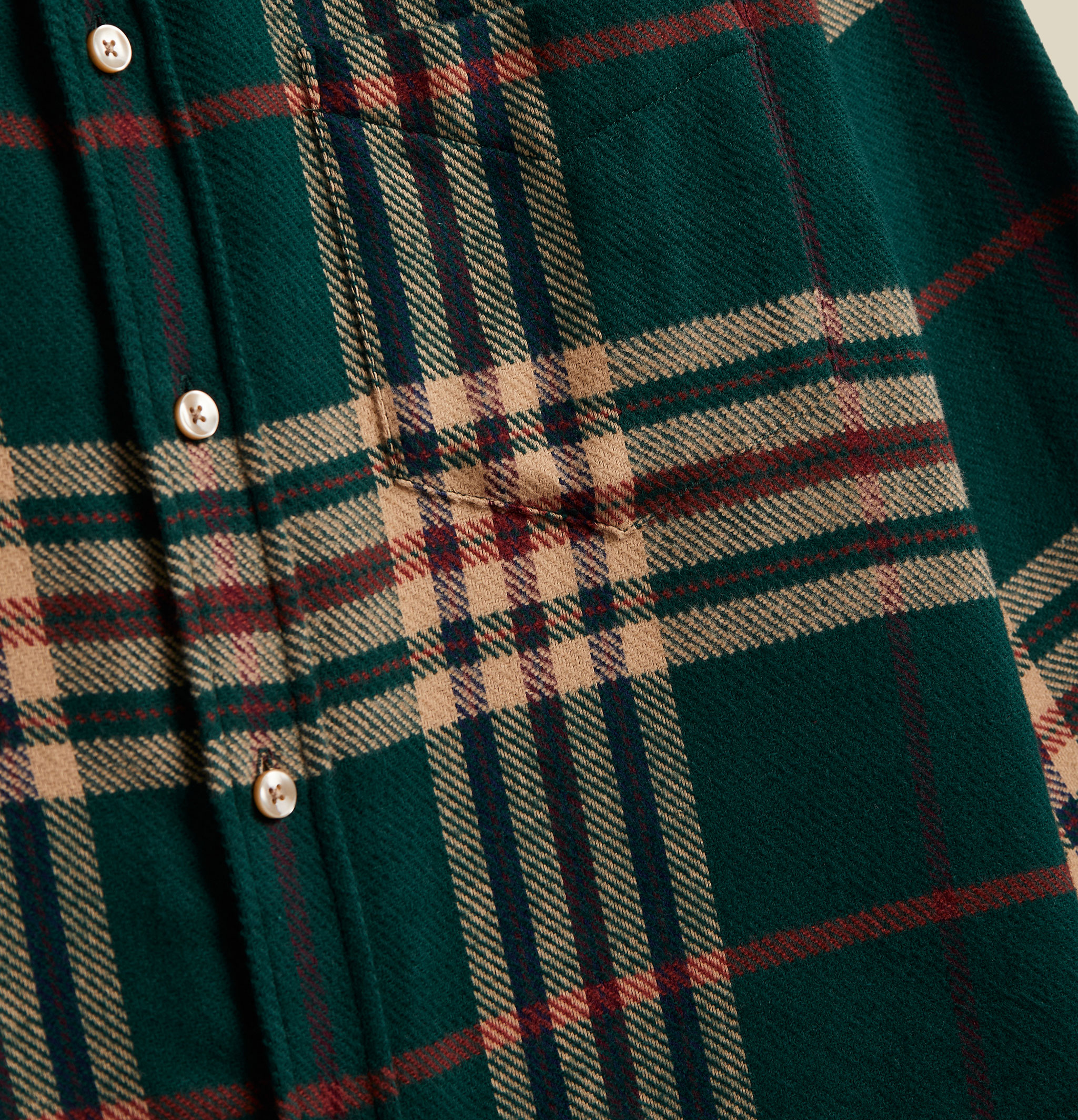 Portuguese Flannel Chemise Cervo Vert