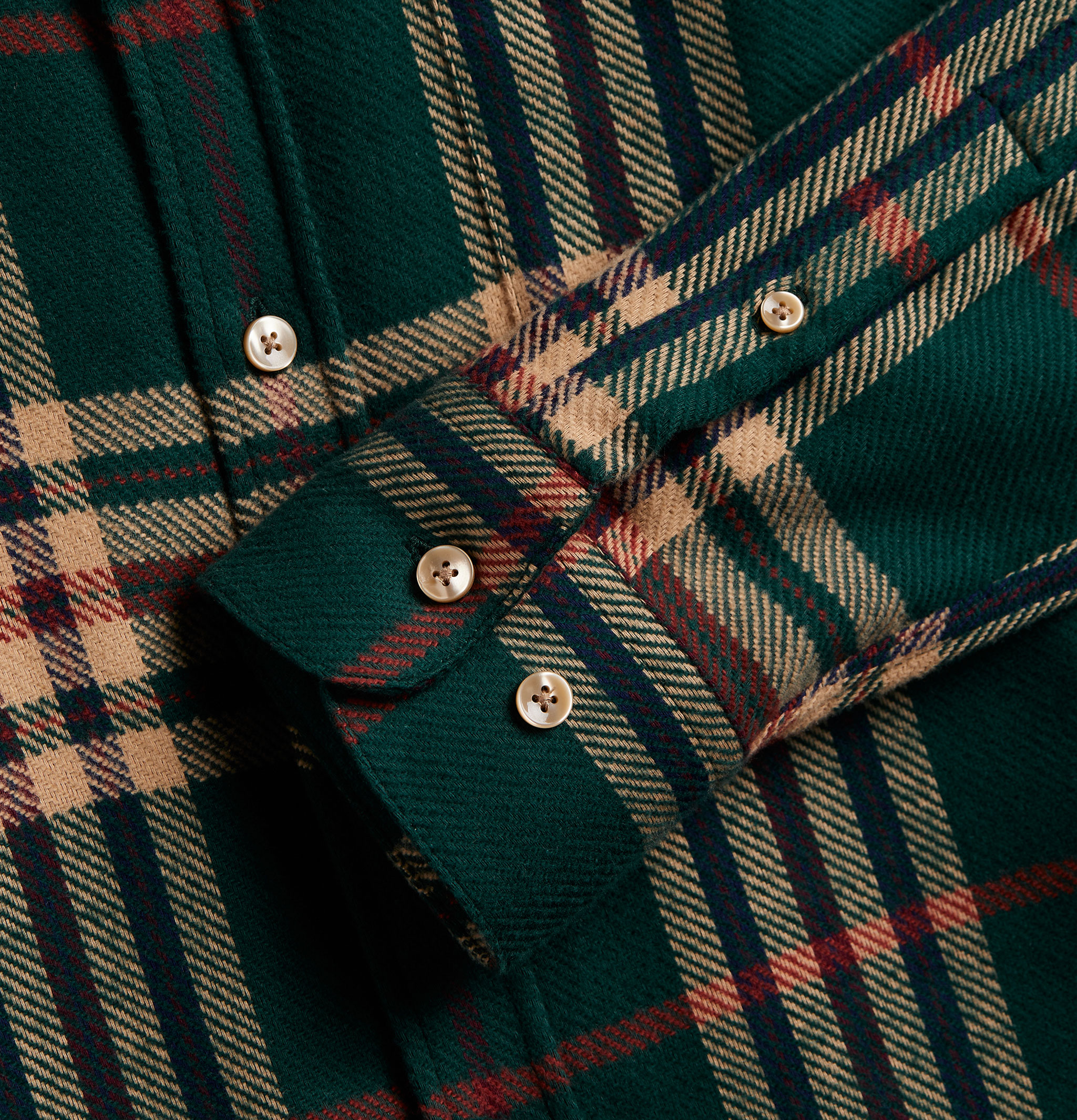 Portuguese Flannel Chemise Cervo Vert