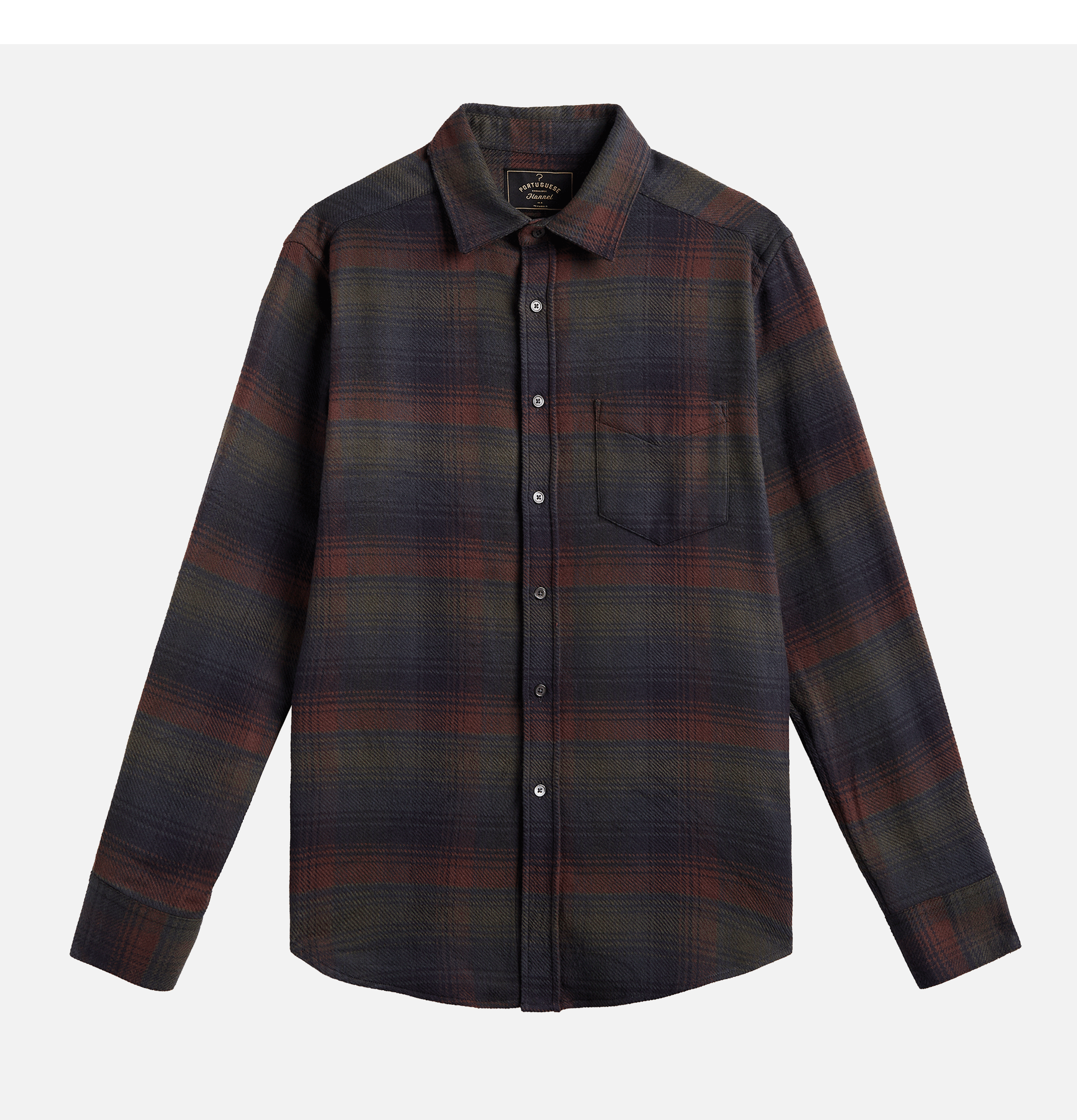 Portuguese Flannel Chemise Old Pine Navy