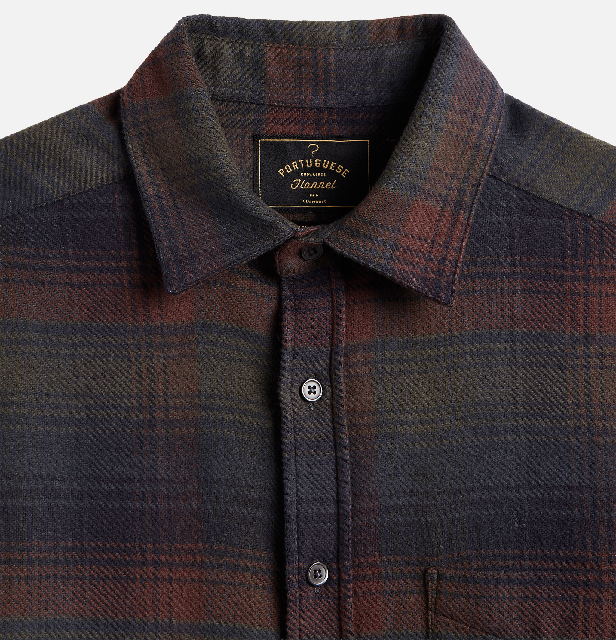 Portuguese Flannel Chemise Old Pine Navy