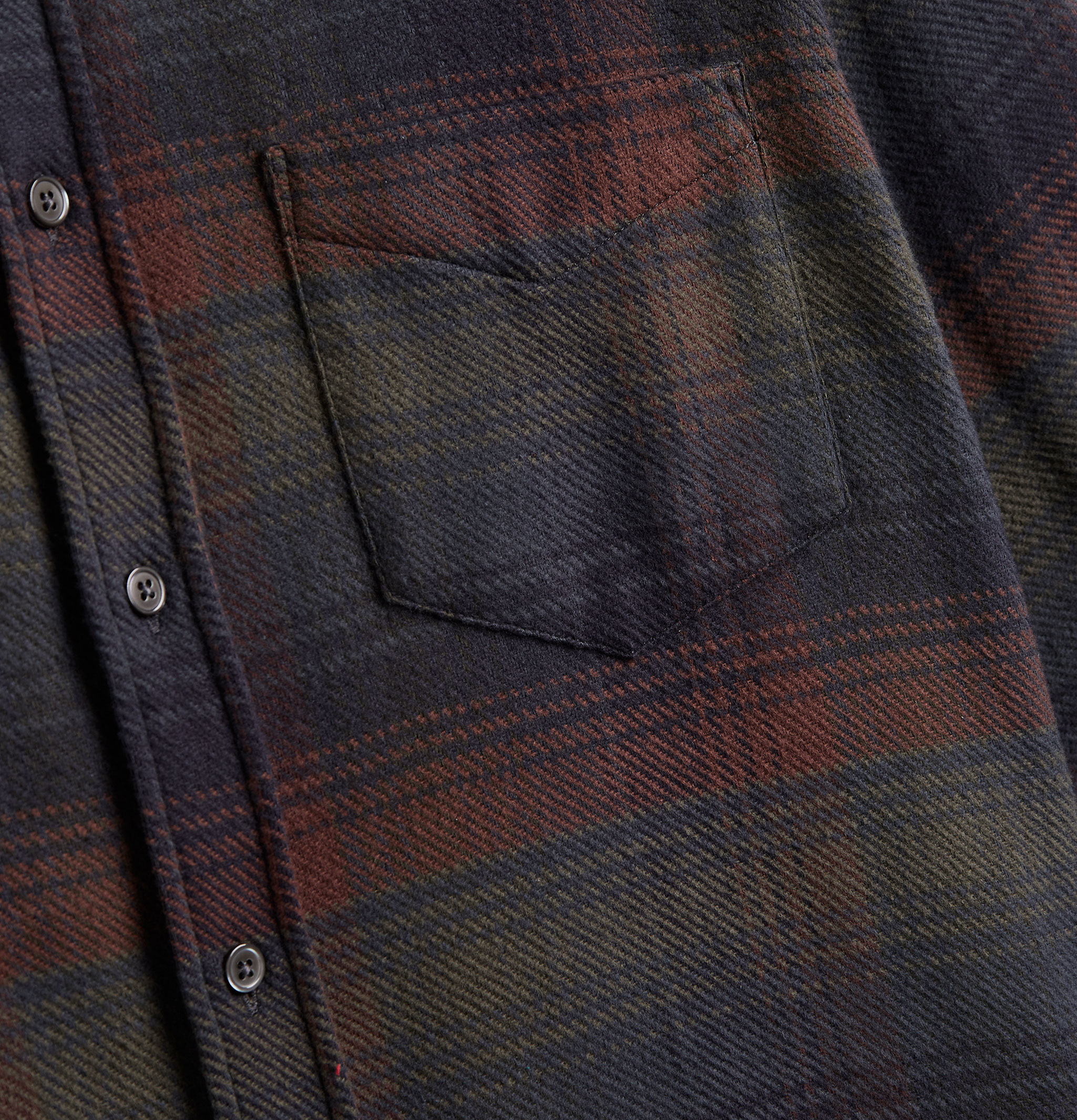 Portuguese Flannel Chemise Old Pine Navy