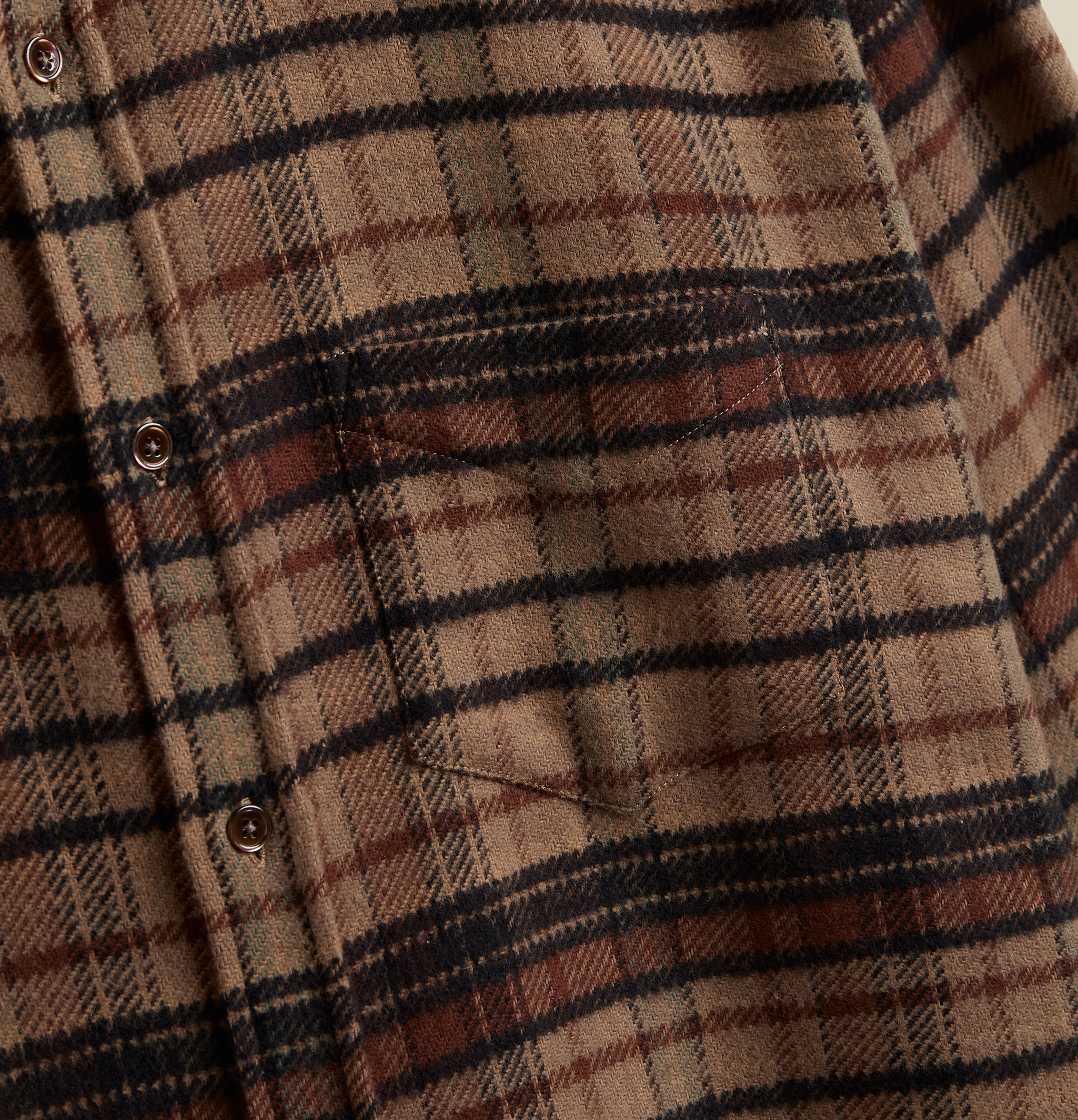Portuguese Flannel Chemise Oversized Stalia Marron