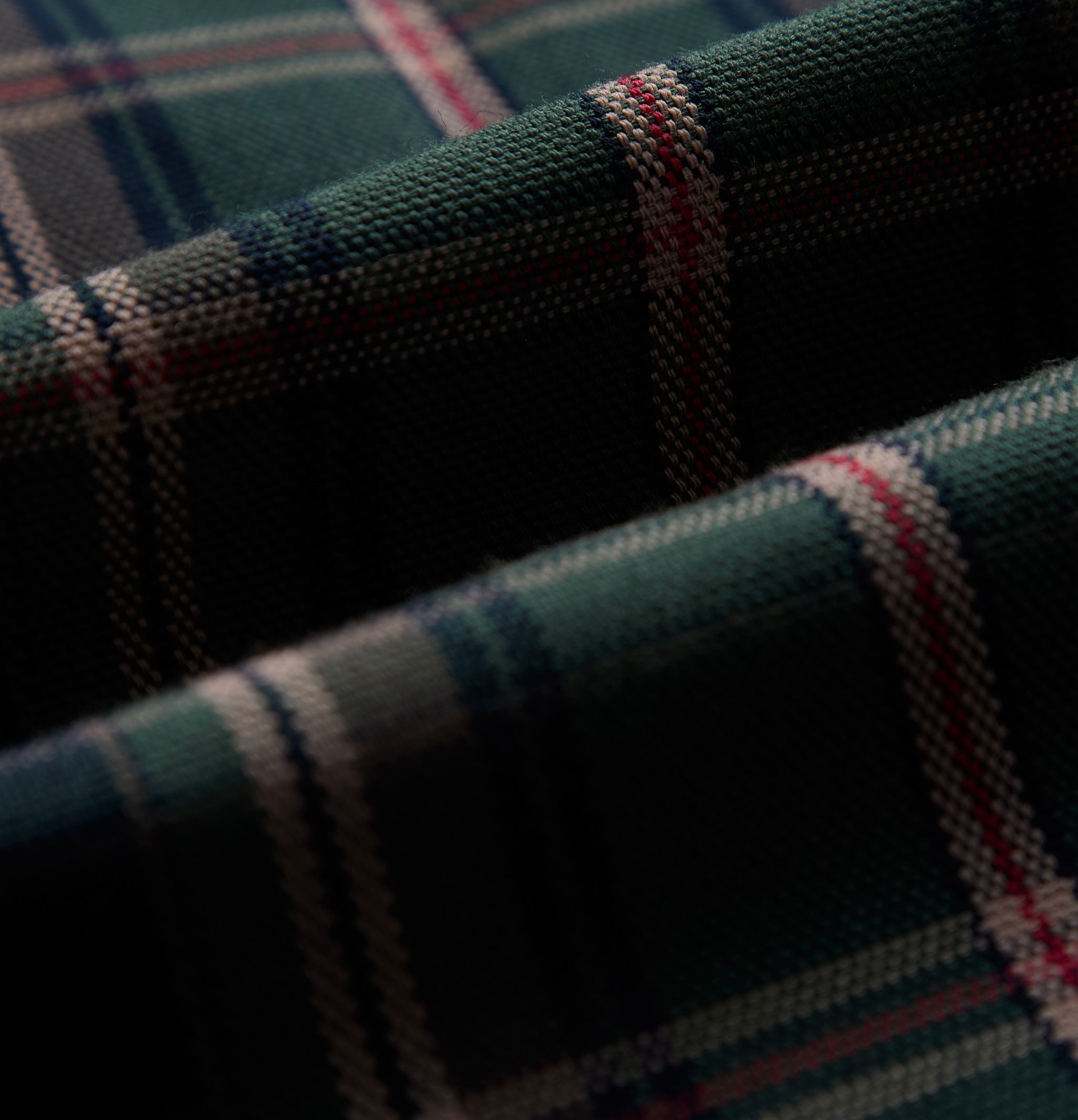 Portuguese Flannel Chemise Montebelo Tartan Vert