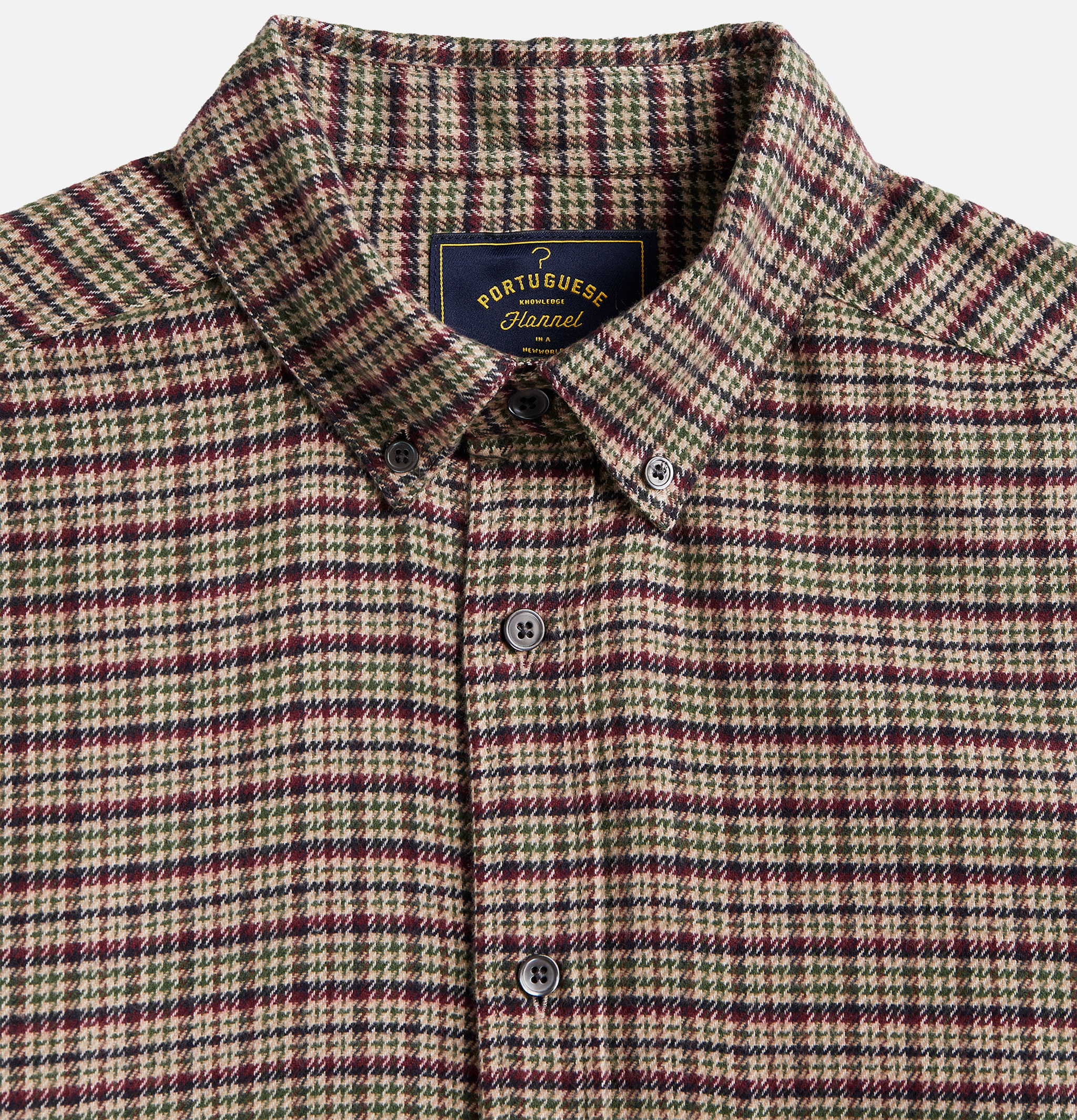 Portuguese Flannel Chemise Feno Vert