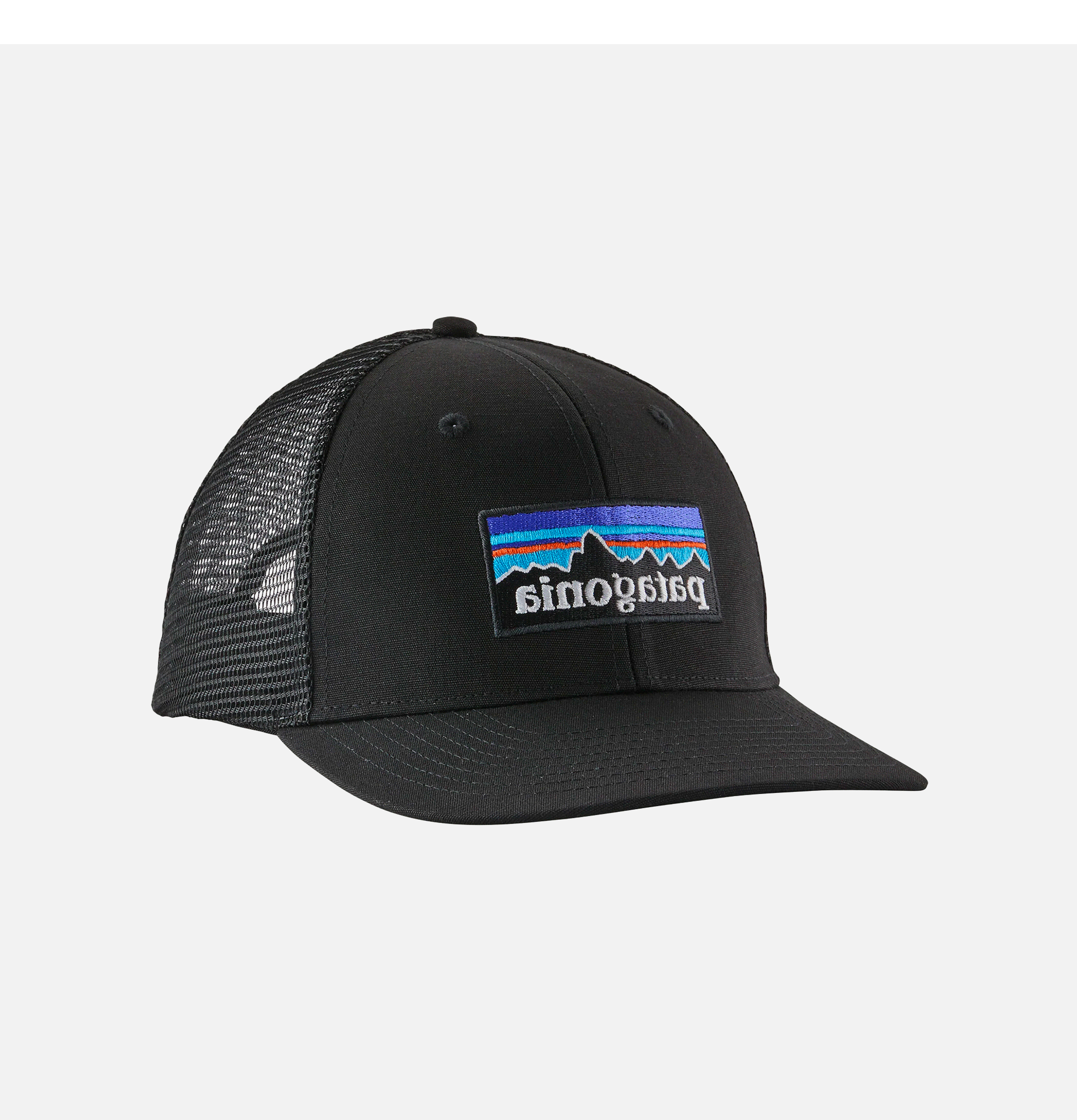 Patagonia P6 Logo Trucker Cap Black