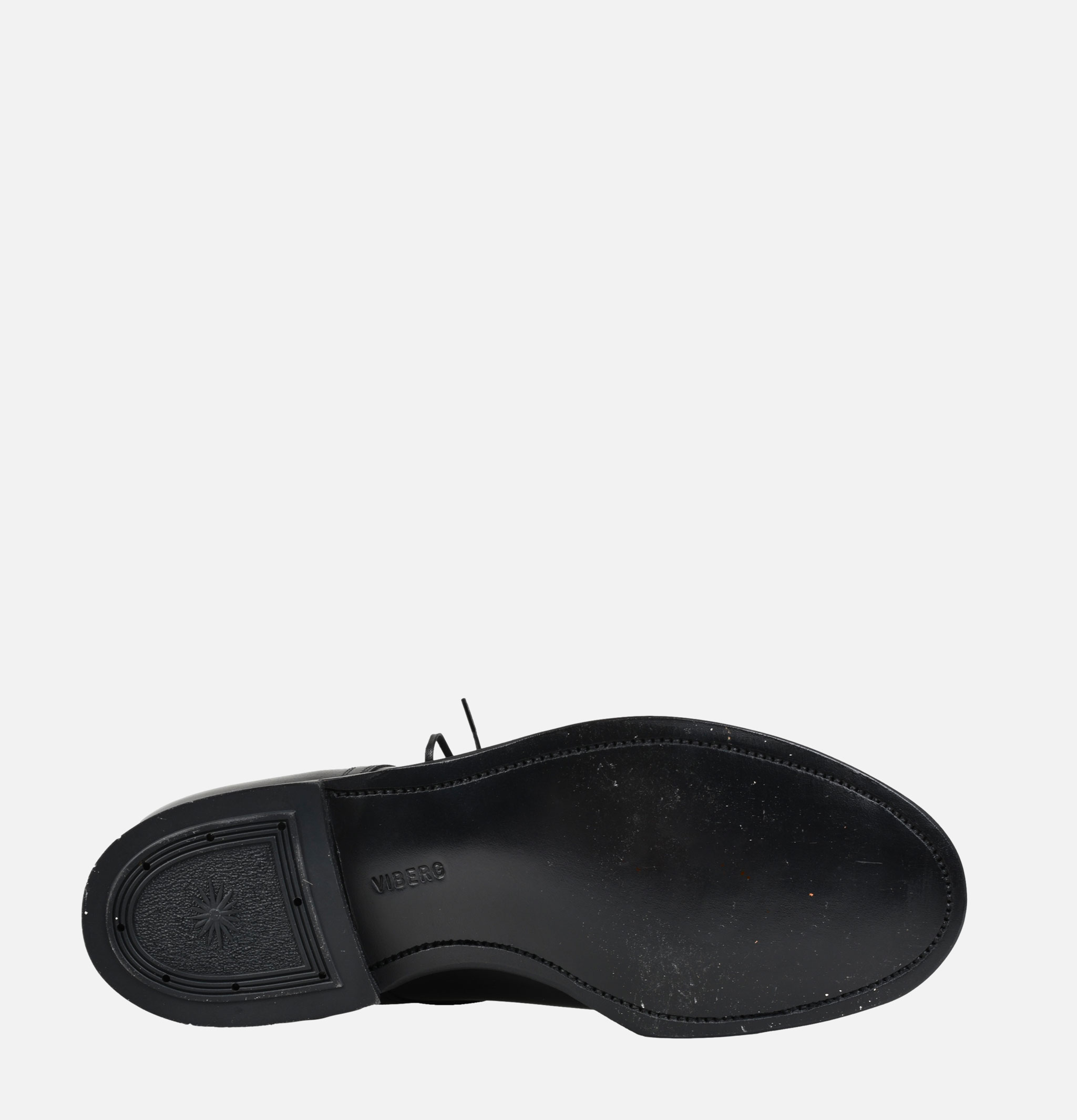 Viberg Navvy Cut Shoe Nero Kangaroo