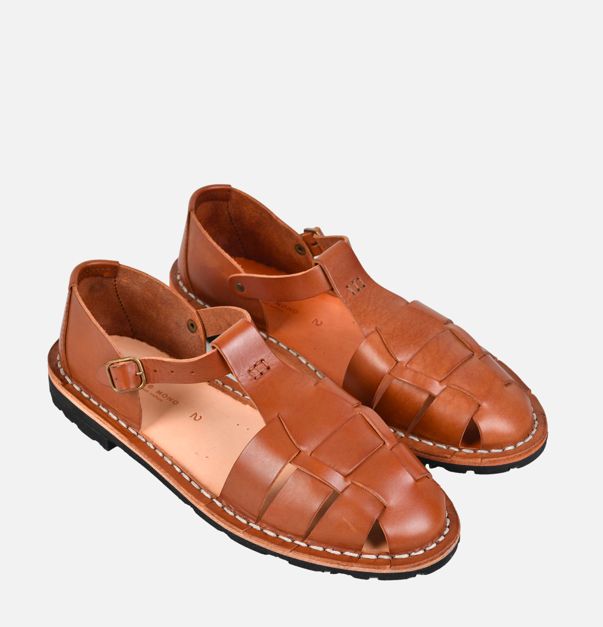 Steve Mono Artisanal Sandals 10/01 Calf Chocolate