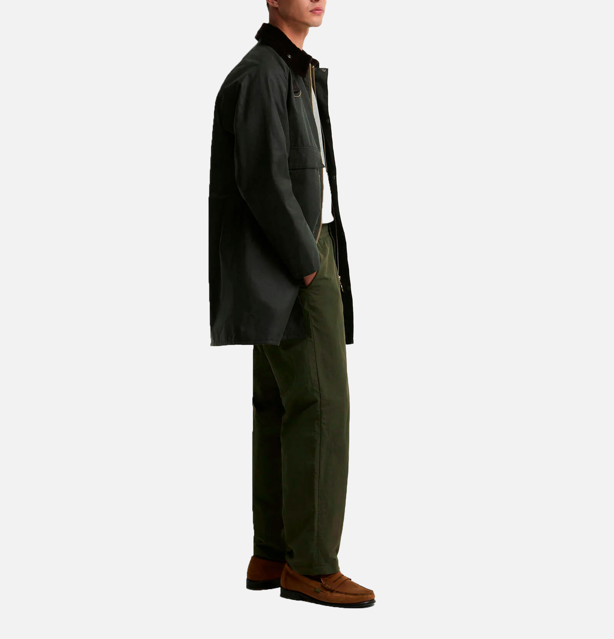 Barbour Veste cirée Long Spey Sage