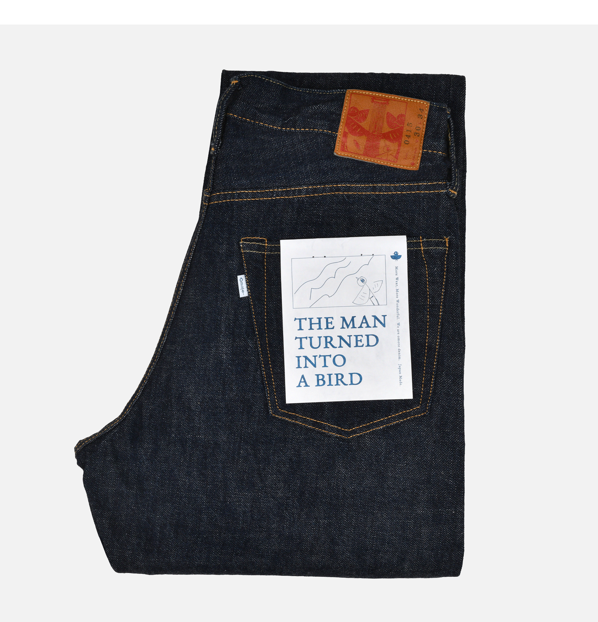 Omoto Denim 415 Straight Jeans, 13.5 oz, One Wash
