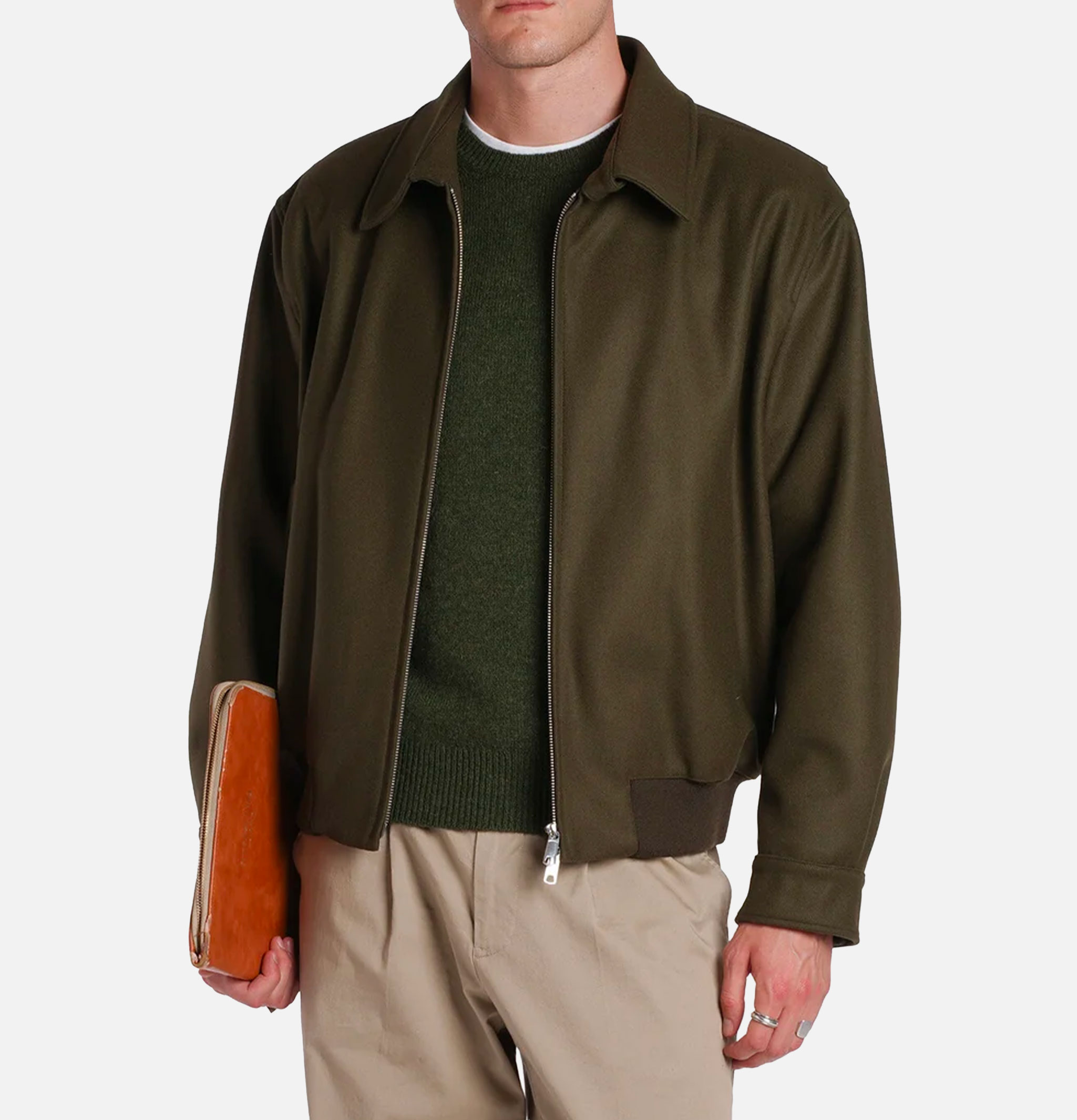 Baracuta G18 Melton Jacket in Beech Green