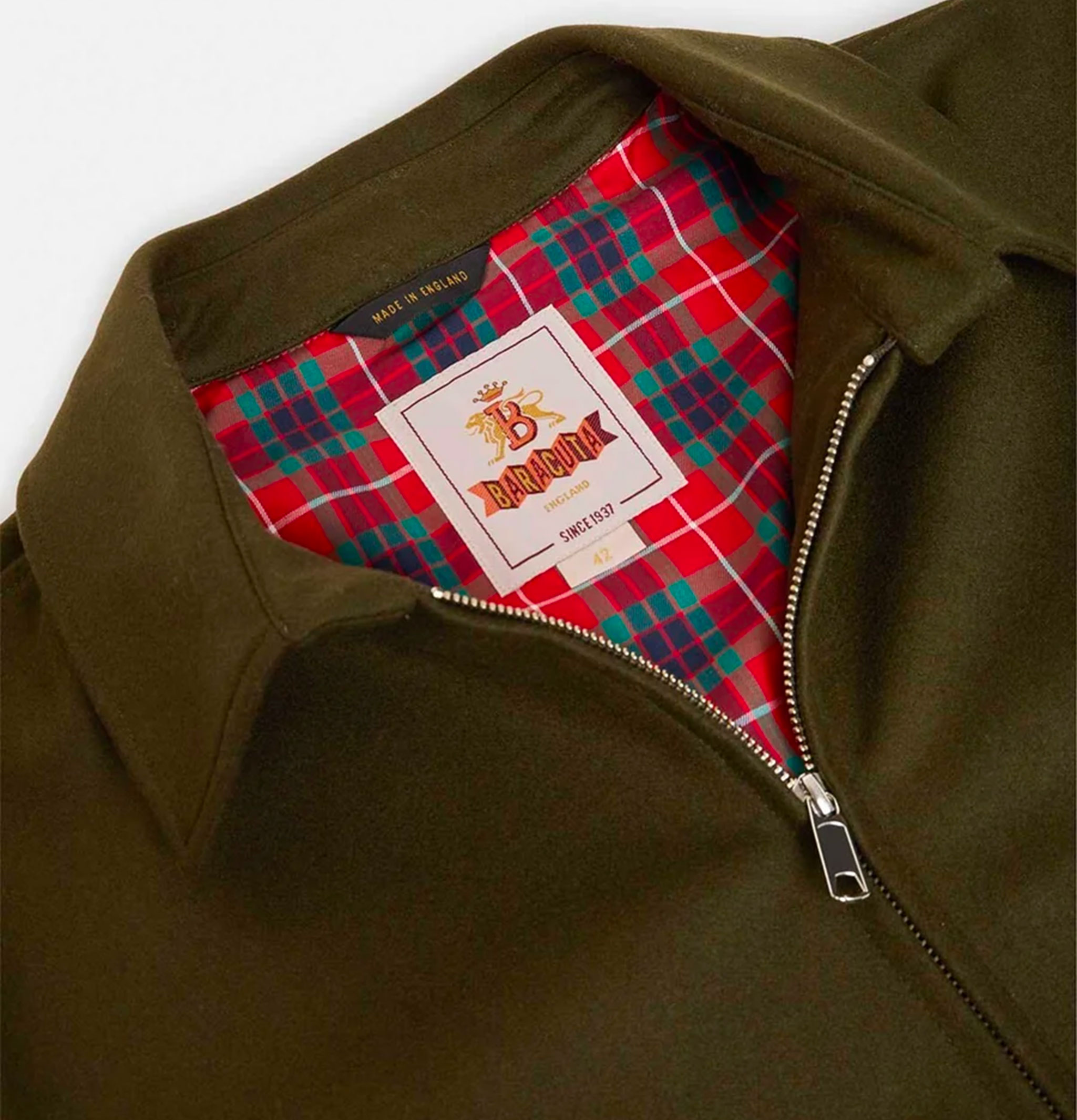 Baracuta G18 Melton Jacket in Beech Green