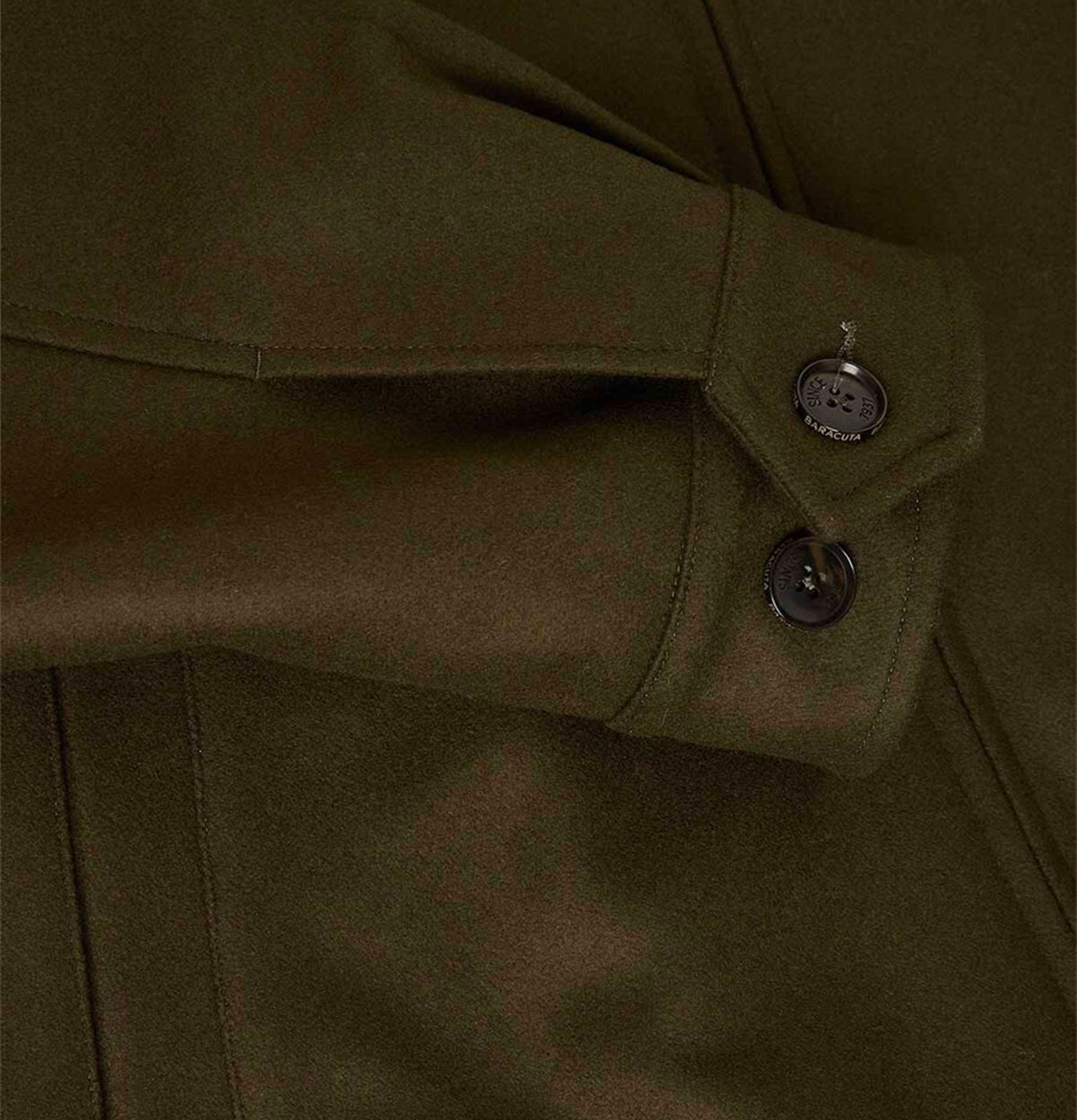 Baracuta G18 Melton Jacket in Beech Green