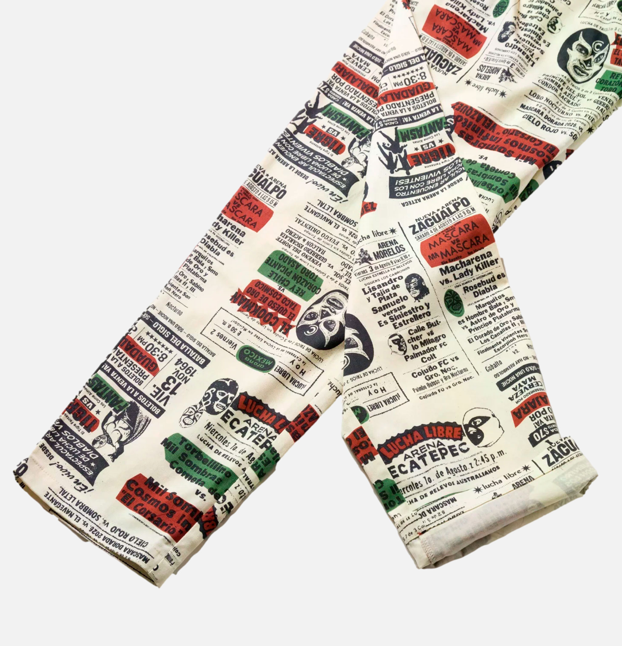 Cookman | Chef Pant  Lucha Libre Blanc | Shop Royalcheese Paris
