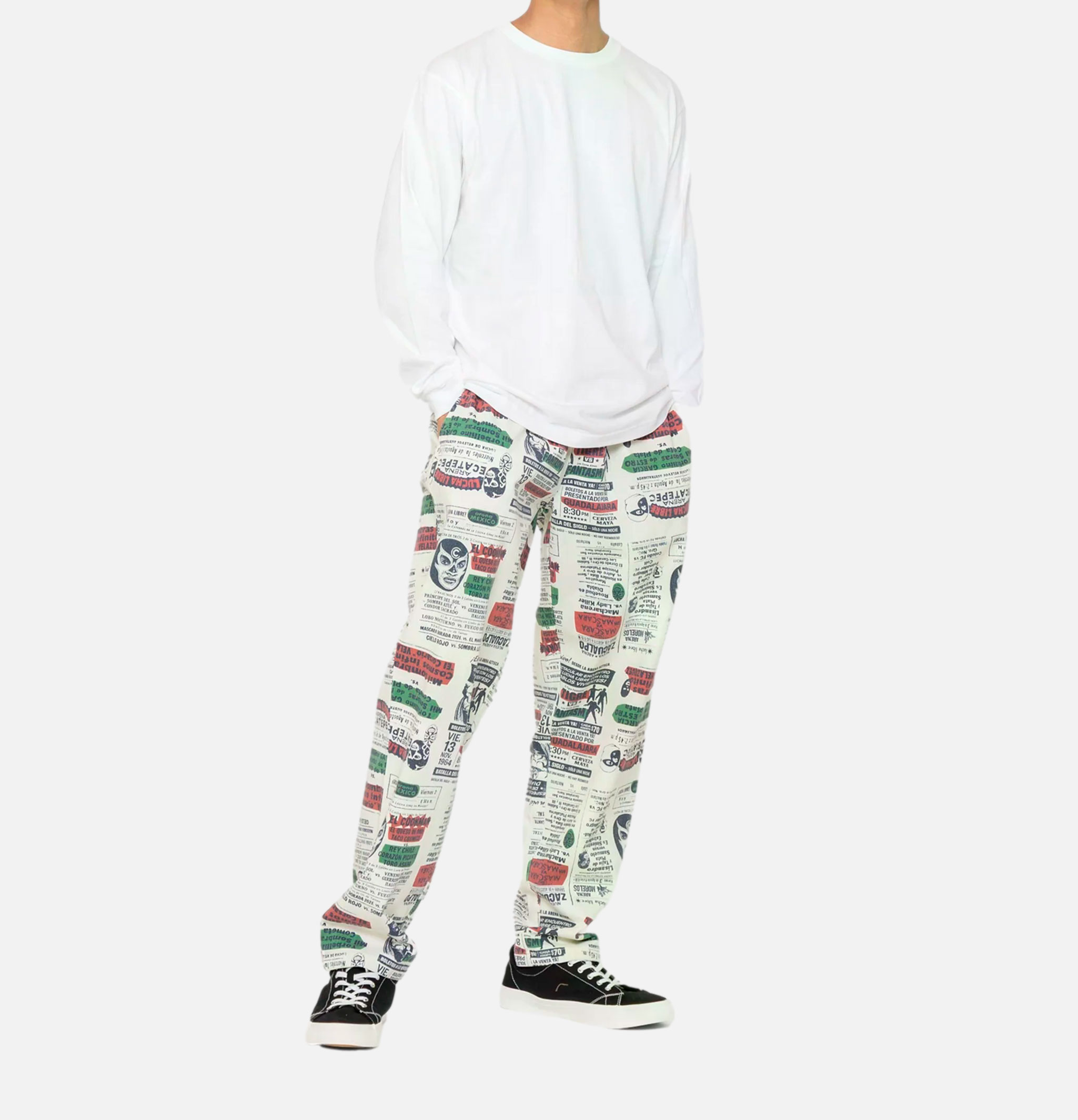 Cookman | Chef Pant  Lucha Libre Blanc | Shop Royalcheese Paris