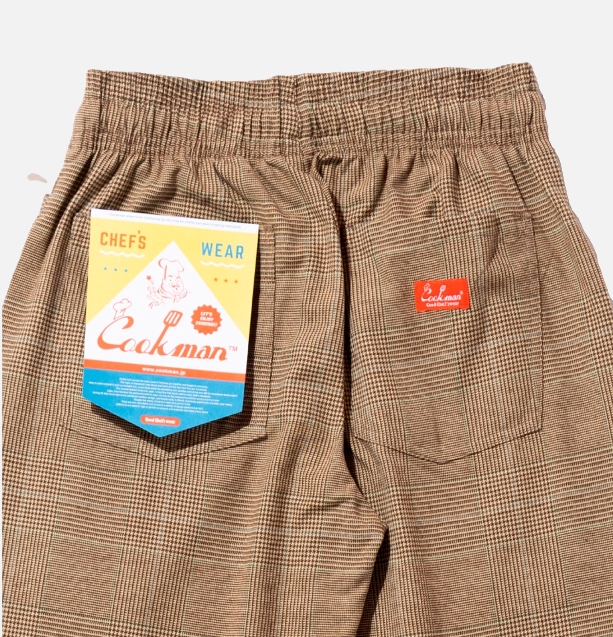 Cookman Chef Pant Glen Check Brown
