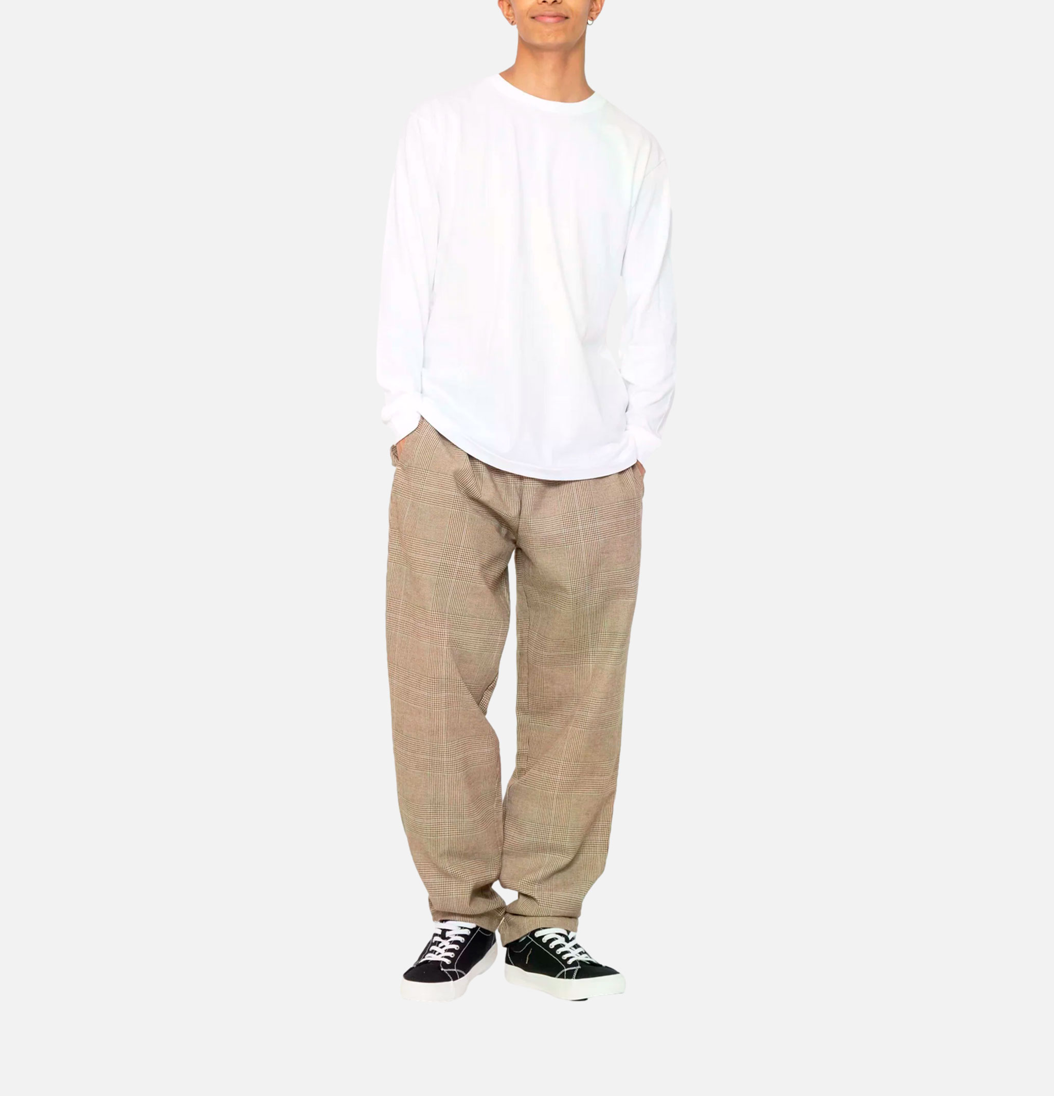 Cookman Chef Pant Glen Check Brown