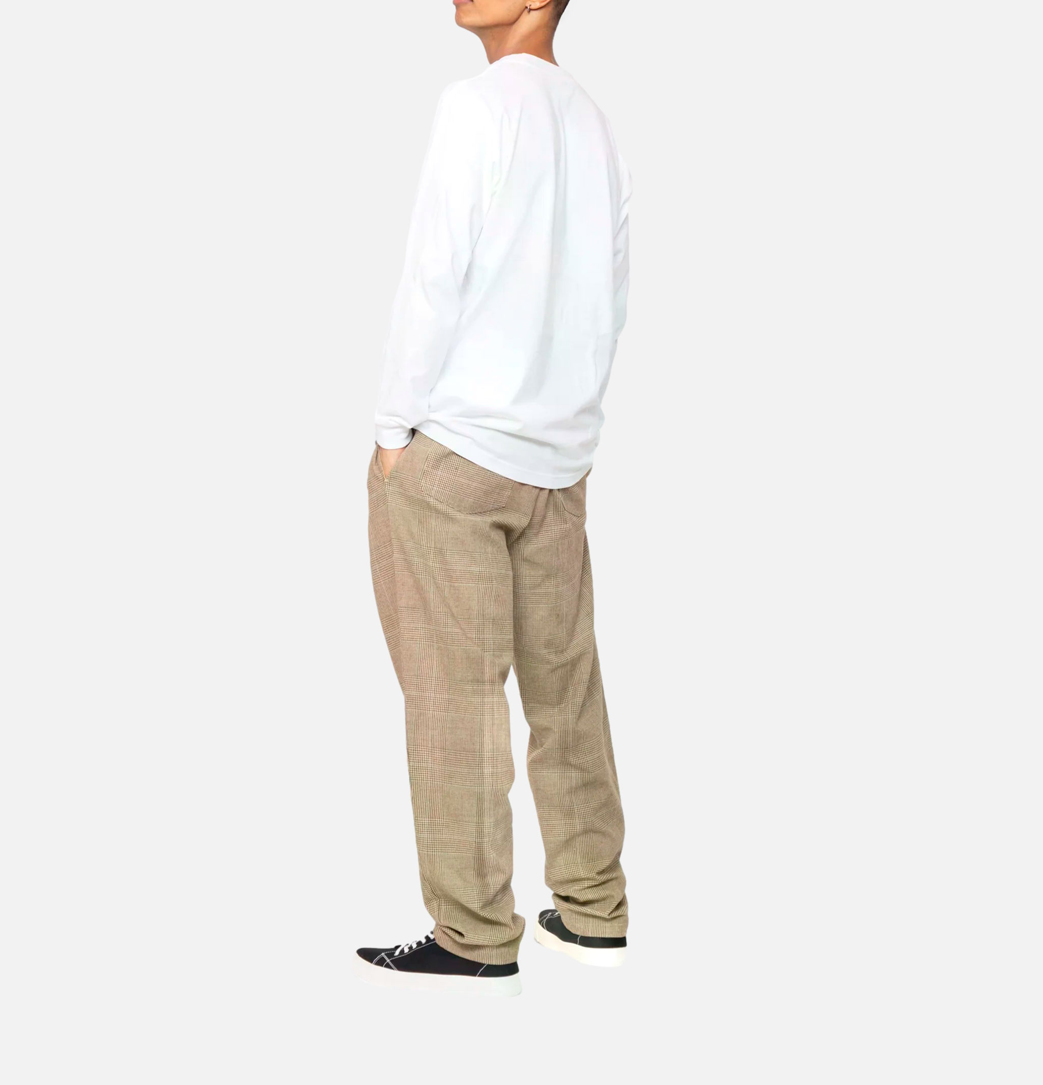 Cookman Chef Pants Glen Check Brown