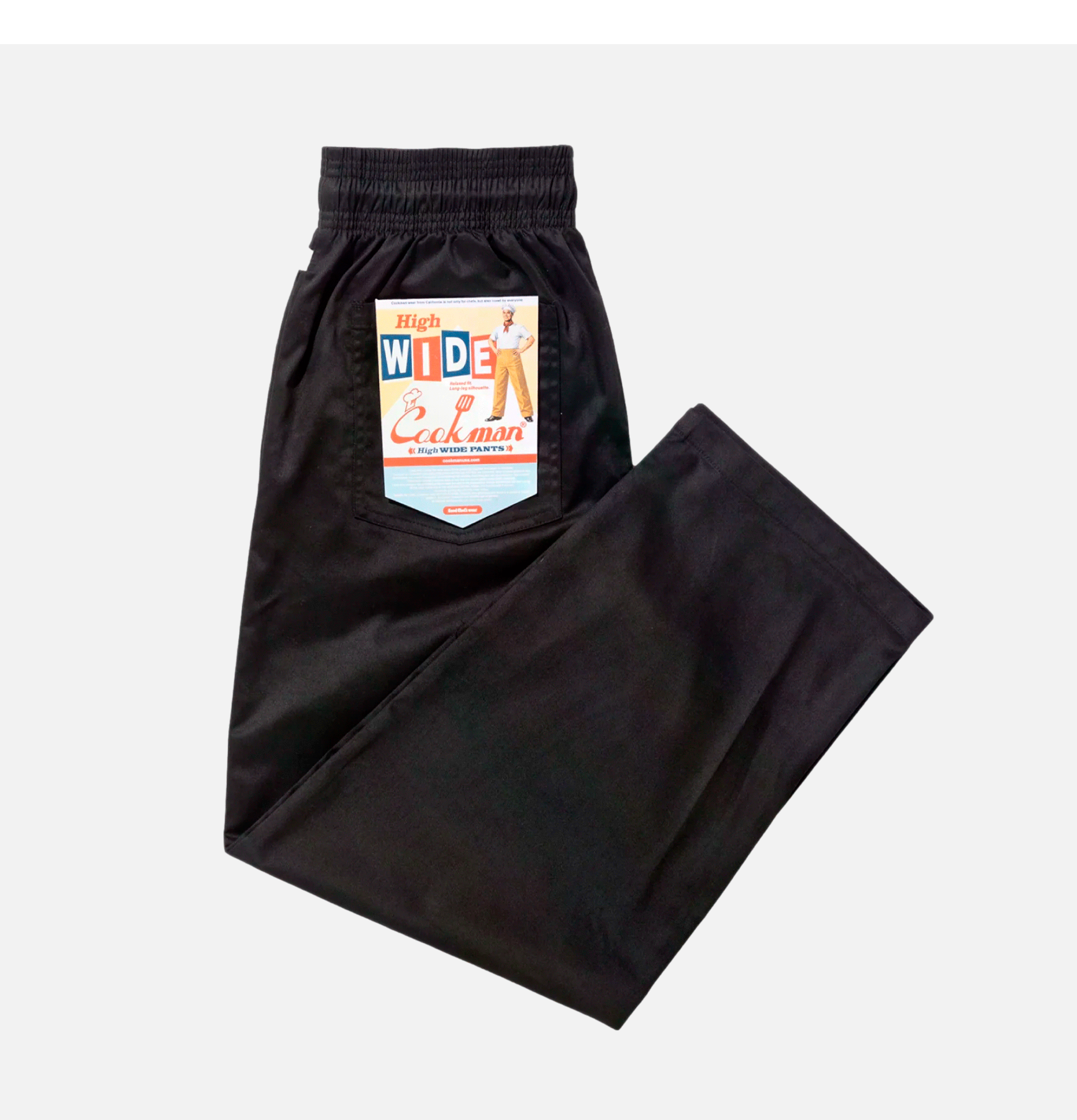 Cookman Chef Pant High Wide Noir