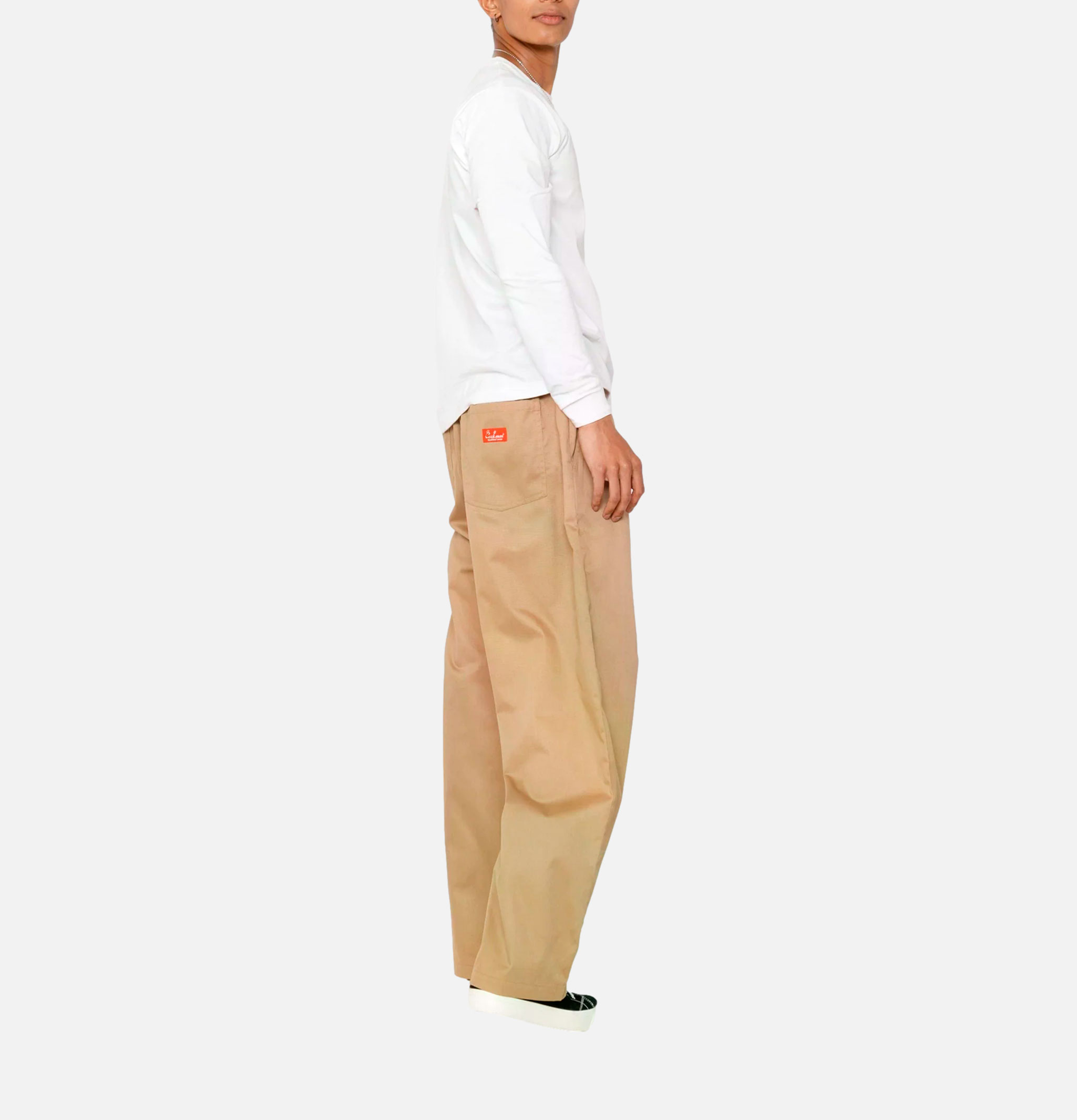Cookman Chef Pant High Wide Beige