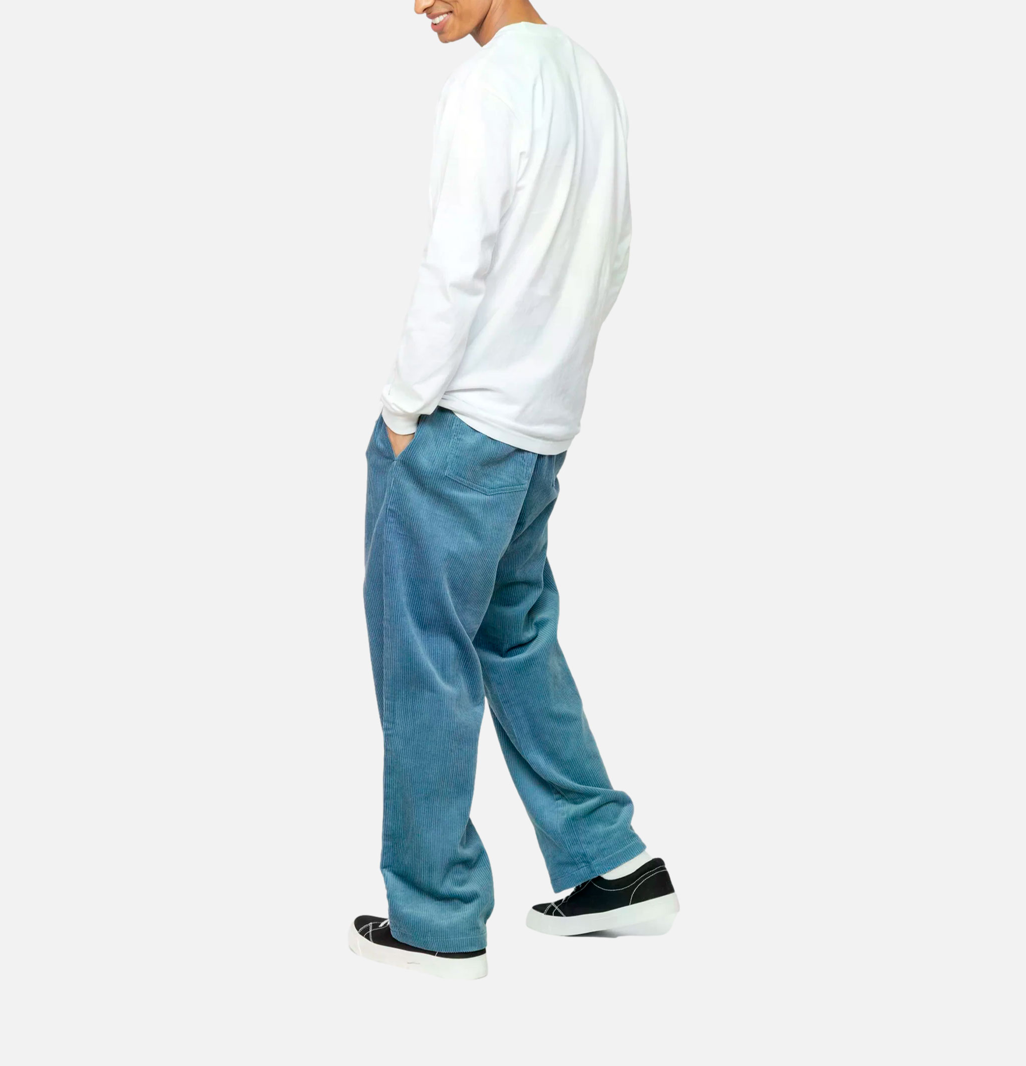 Cookman Semiwide Velours Côtelé Bleu Gris