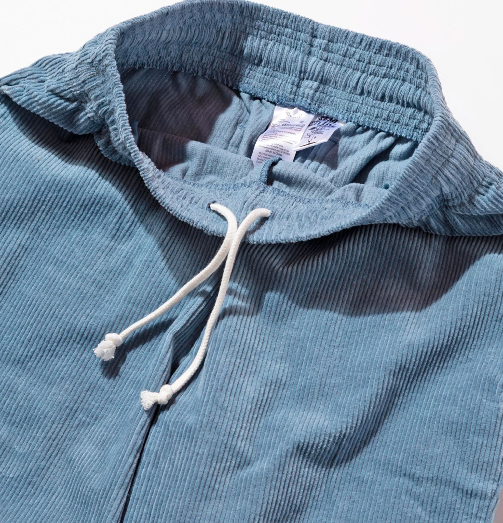 Cookman Semiwide Velours Côtelé Bleu Gris