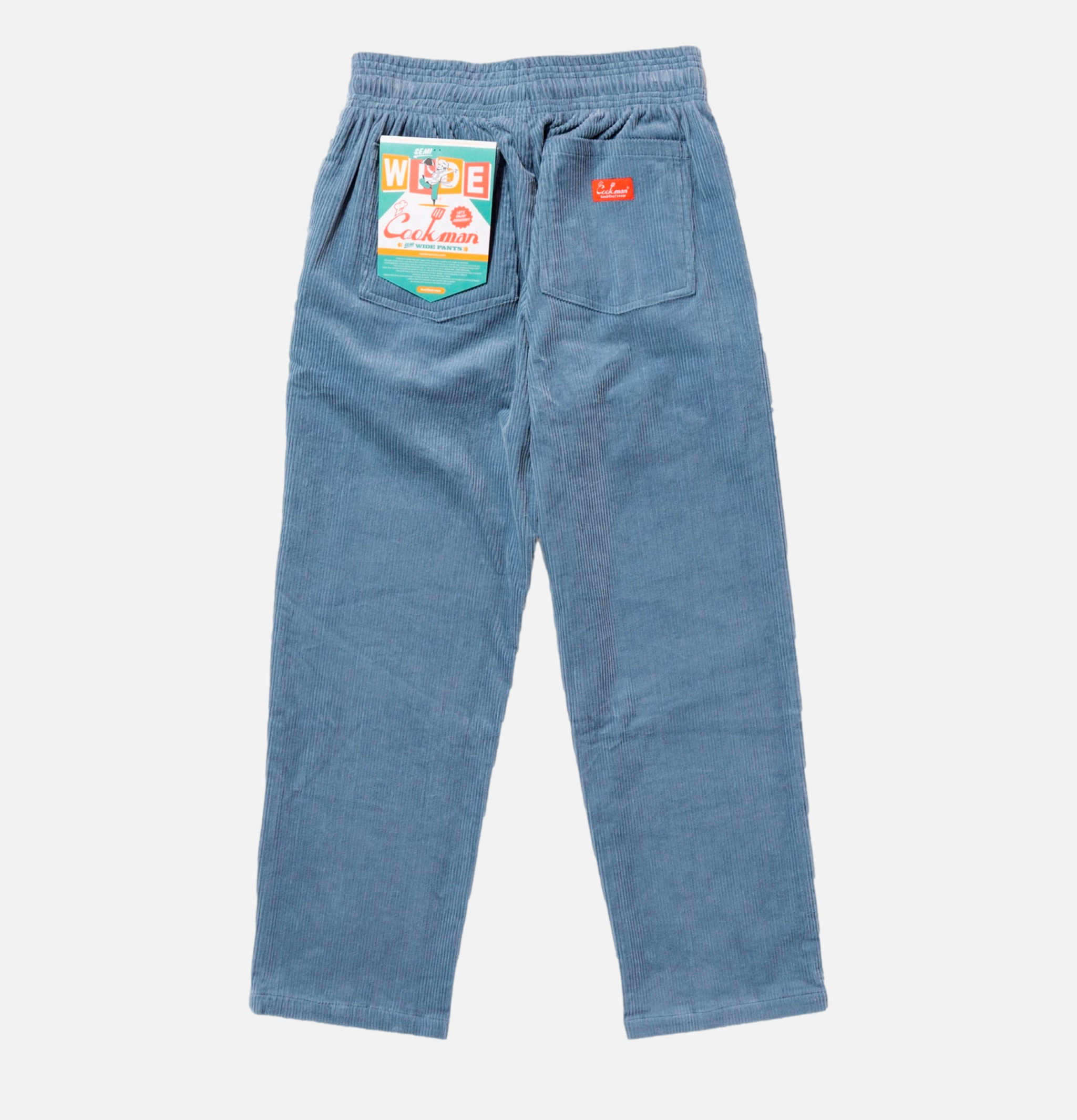 Cookman Semiwide Velours Côtelé Bleu Gris