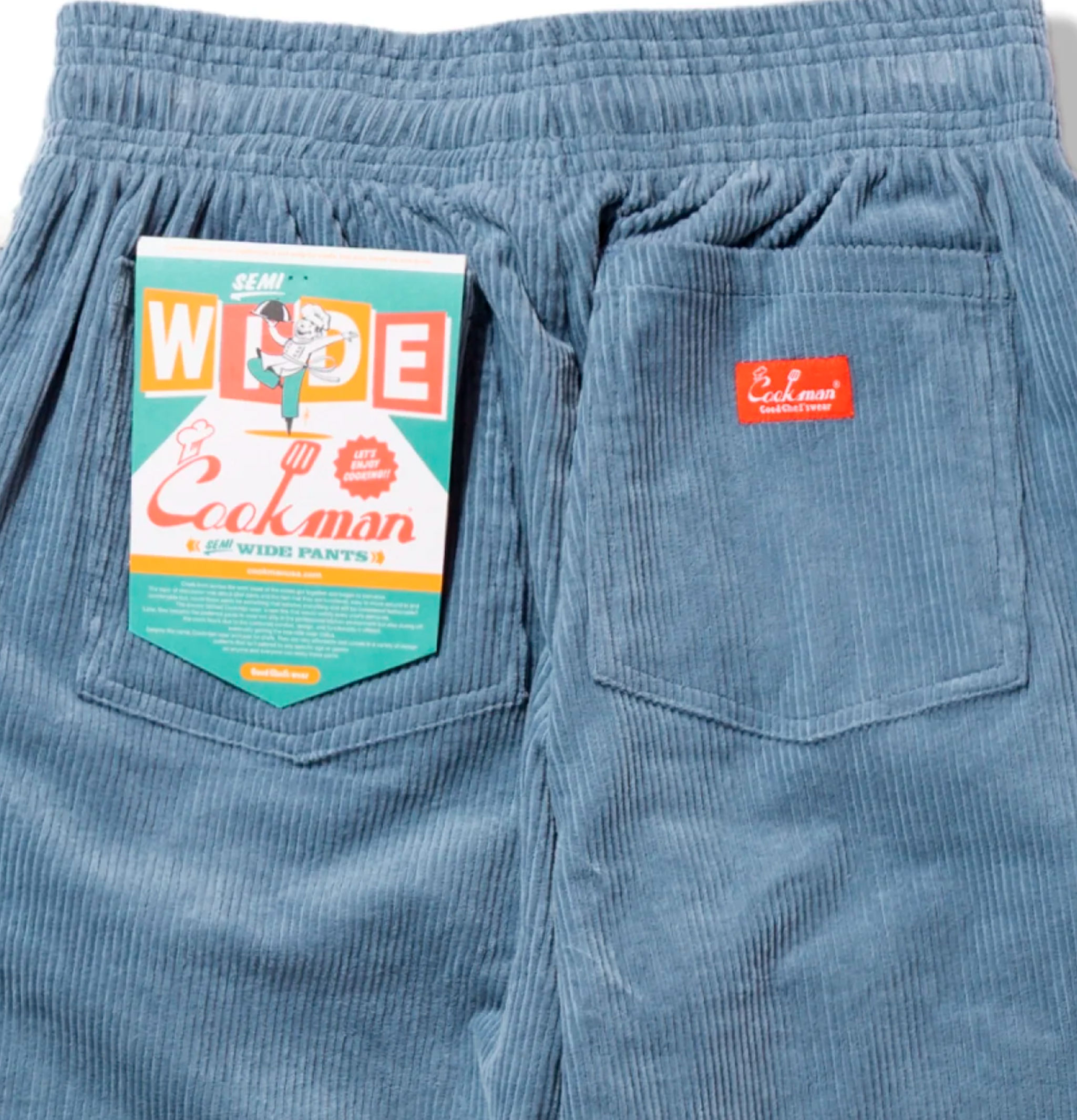 Cookman Semi-Wide Corduroy Blue Gray