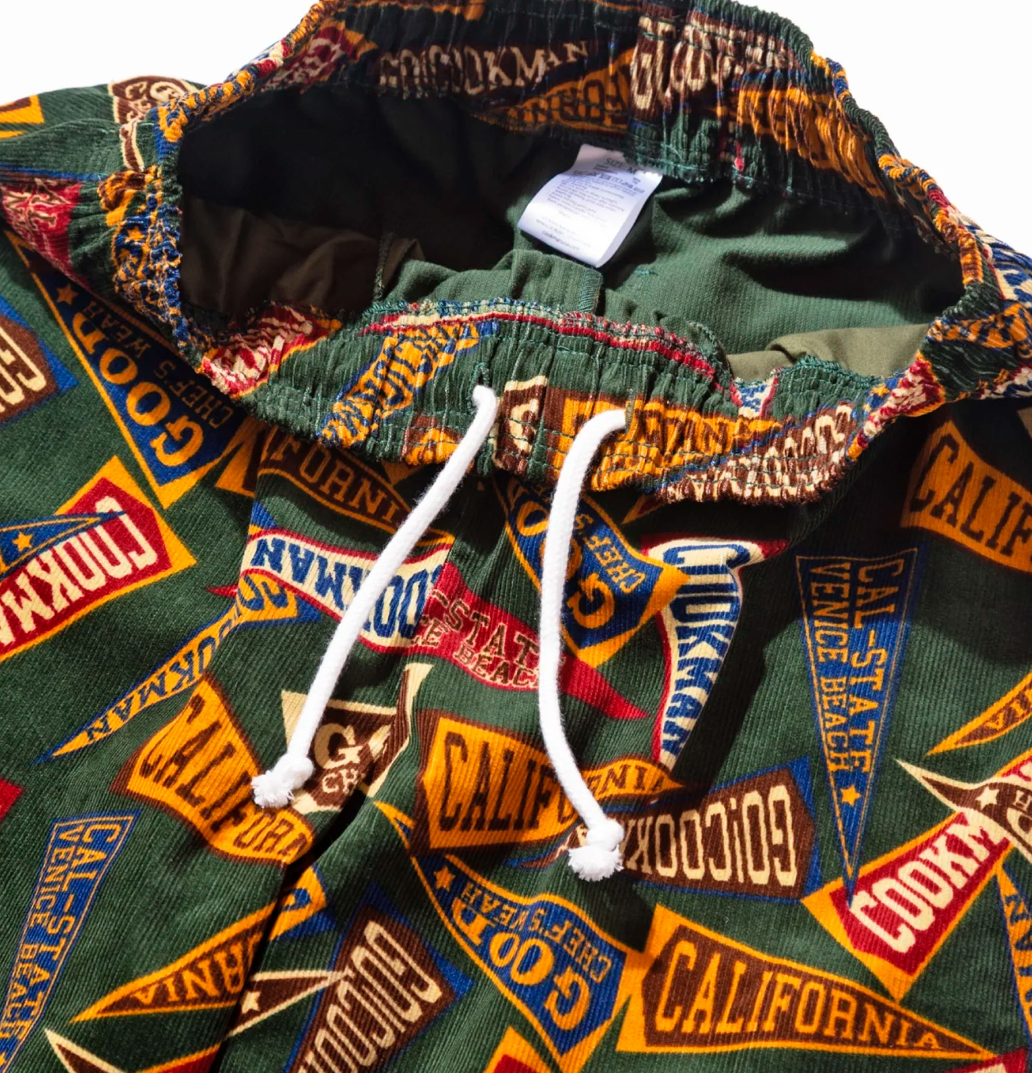 Cookman Semiwide Velours Côtelé à Motif Fanion