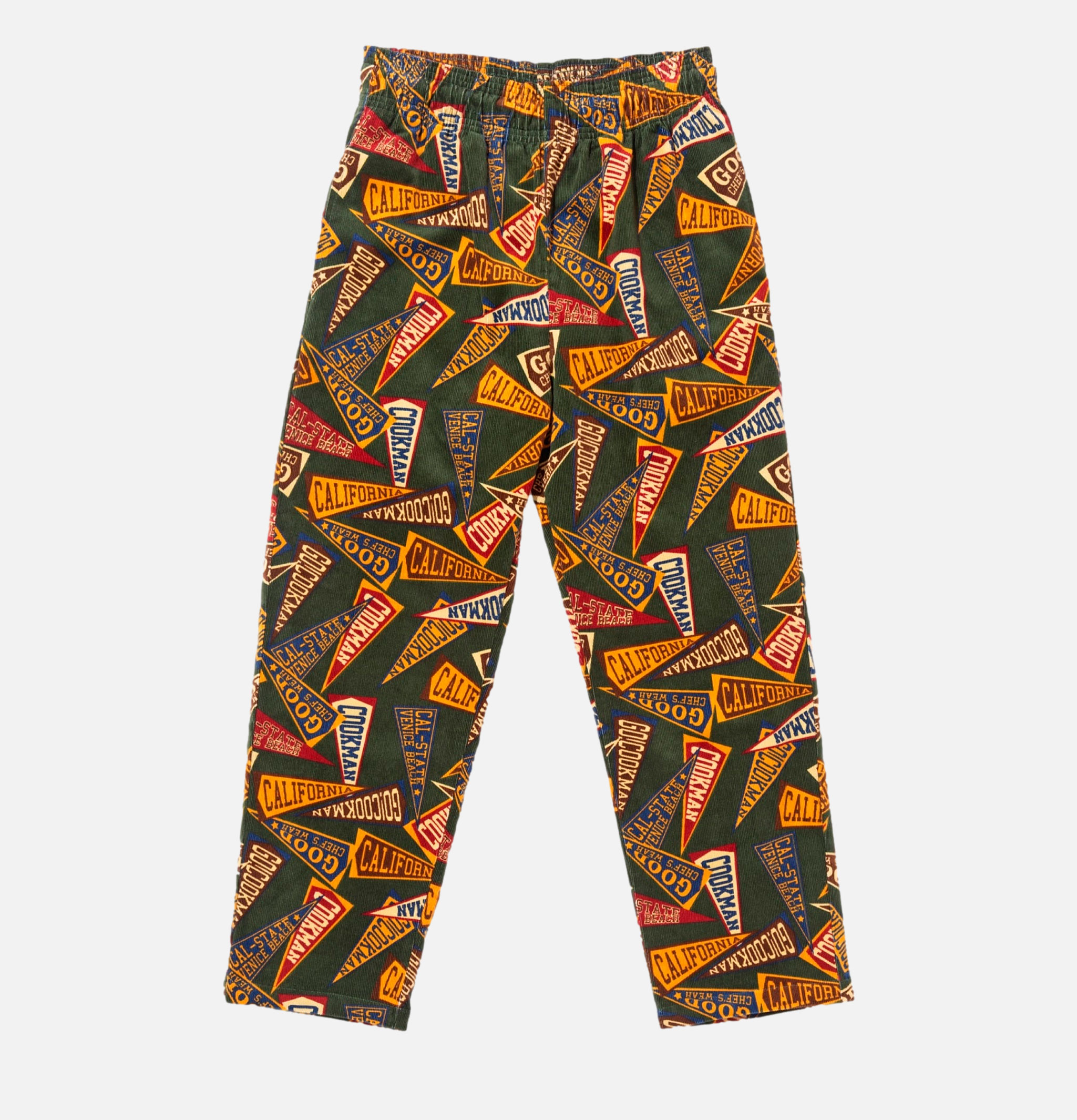 Cookman Semiwide Velours Côtelé à Motif Fanion