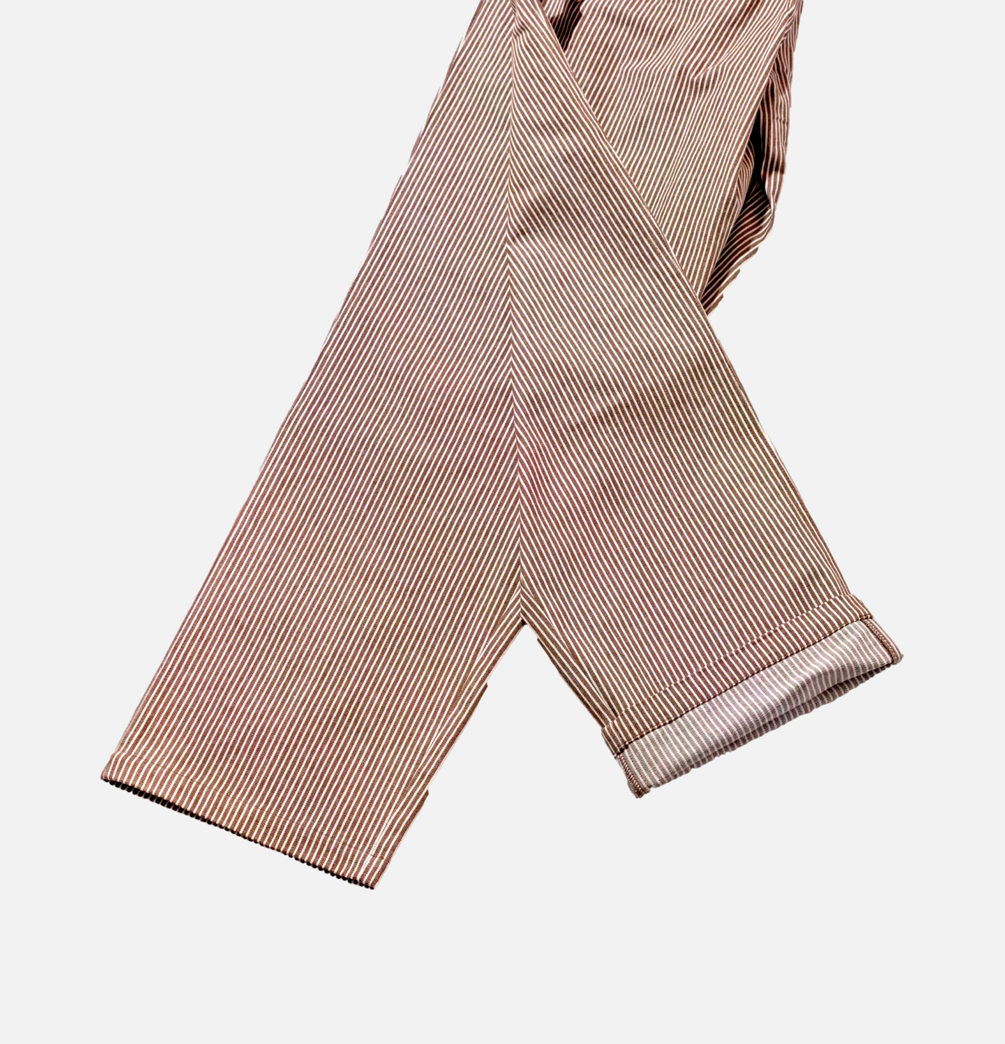 Cookman Pantalon Carpenter Rayures Marron