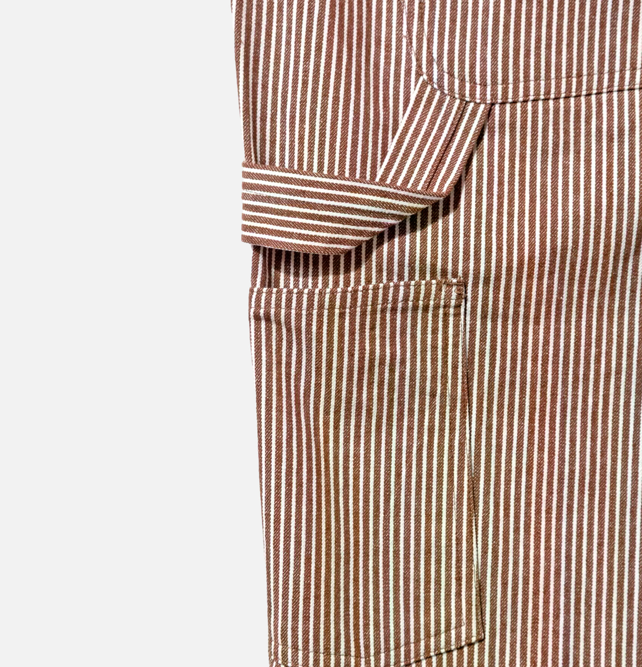 Cookman Pantalon Carpenter Rayures Marron
