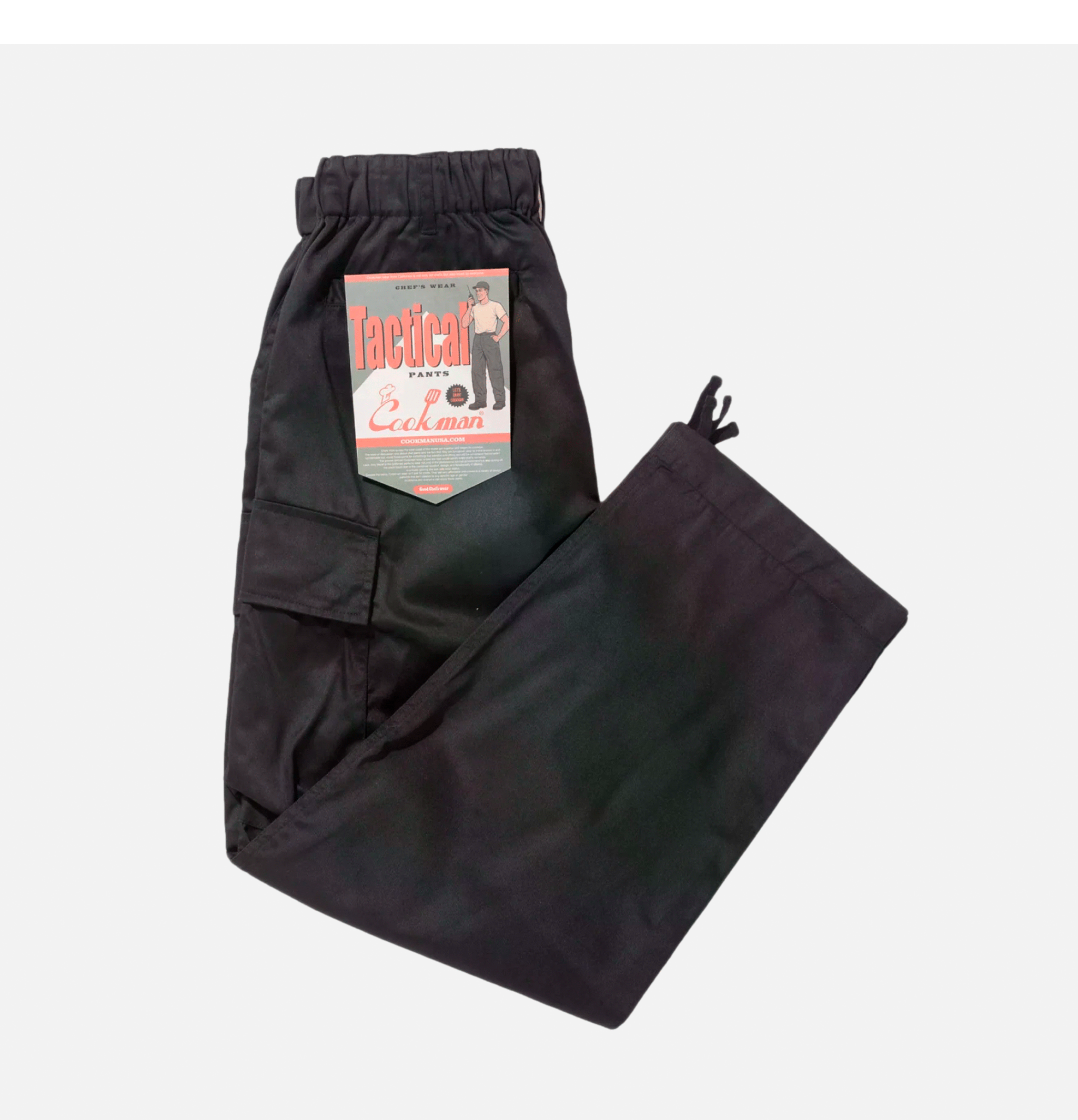 Cookman Pantalon Cargo Tactique Noir