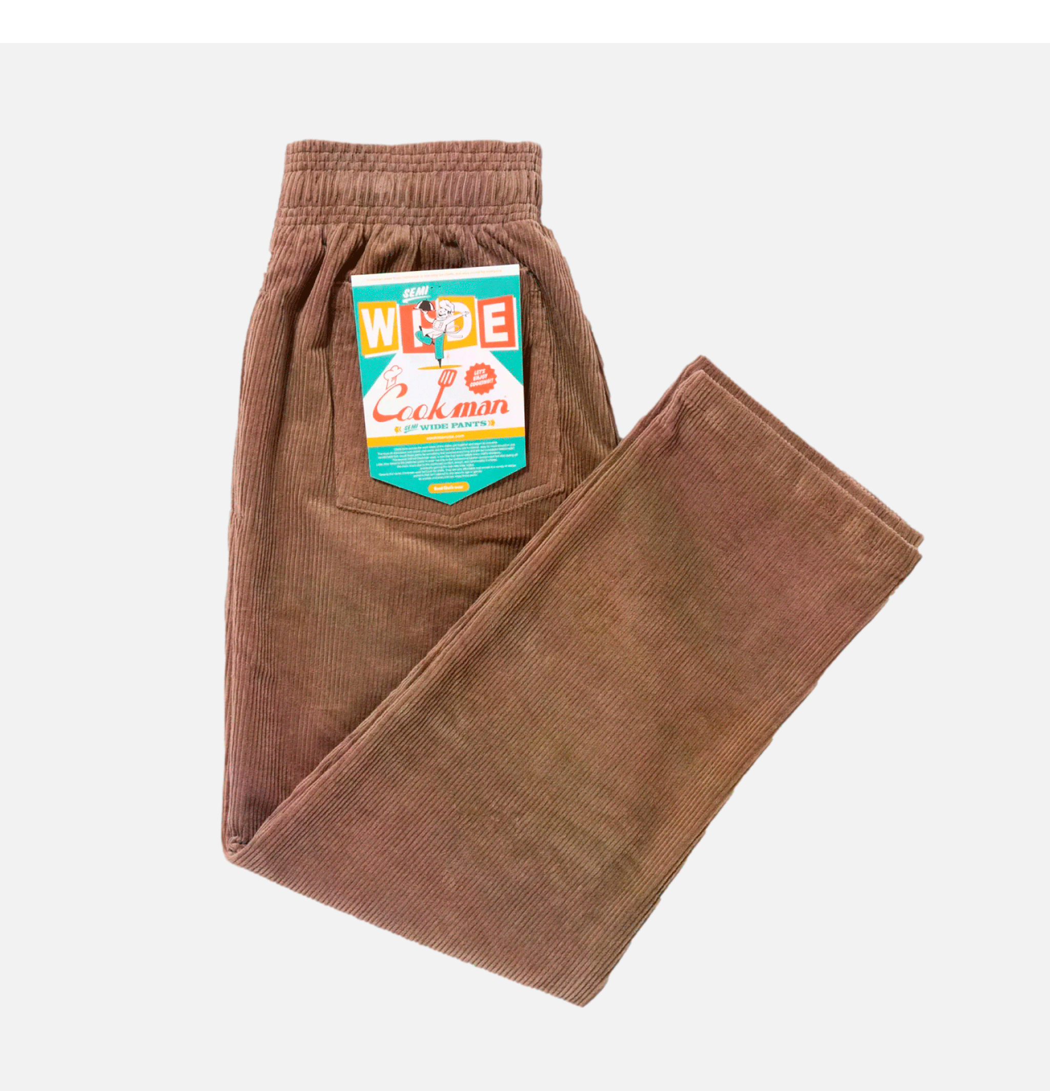 Cookman Semiwide Velours Côtelé Marron