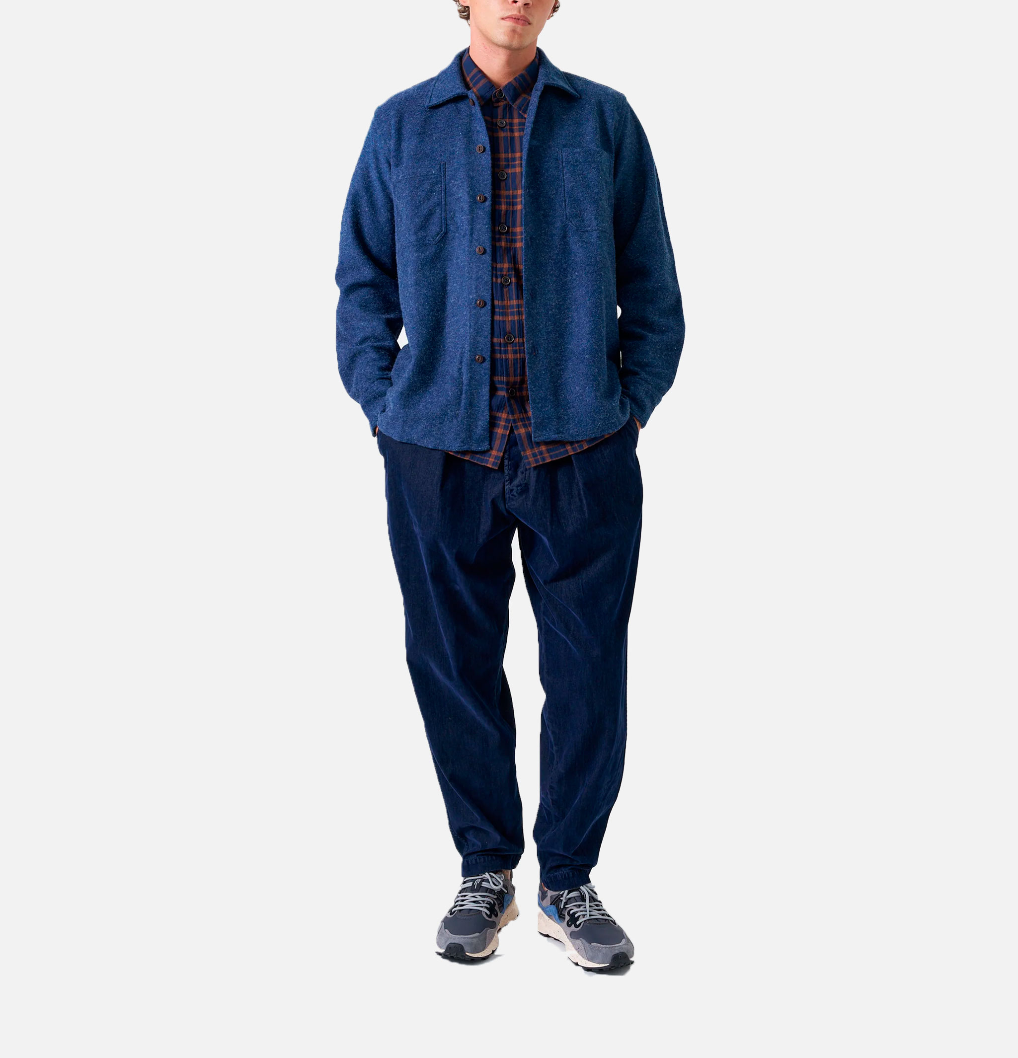 Universal Works Chemise Work Dam Marl Navy